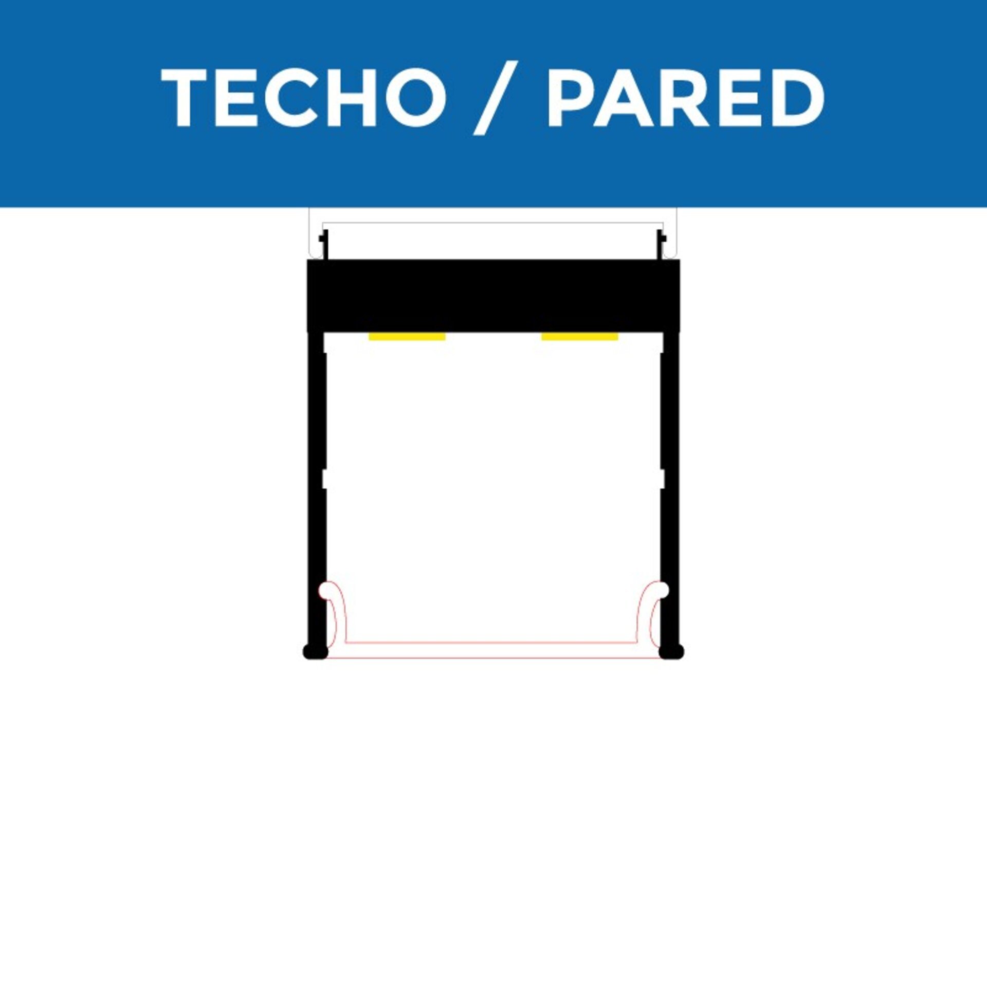 Perfil de aluminio MinLed 2 metros - Opciónal colgante - DSC - 3