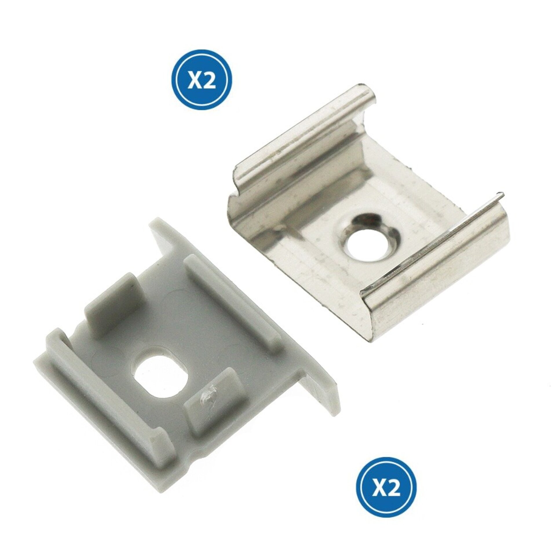Pack 2 Tapones y 2 grapas para Perfil LM3767 - 1