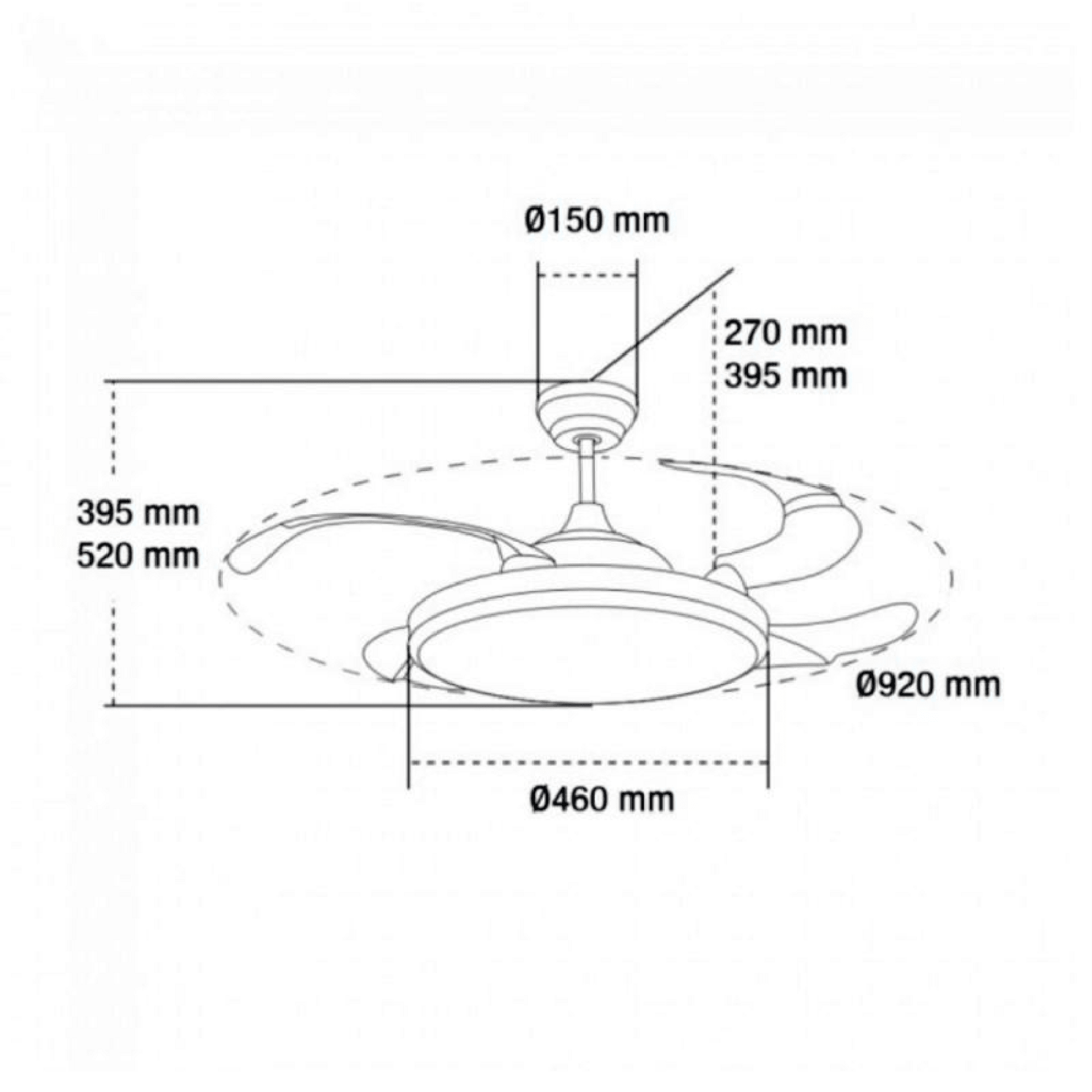 Ventilador de techo LED Black II Yeray - 2