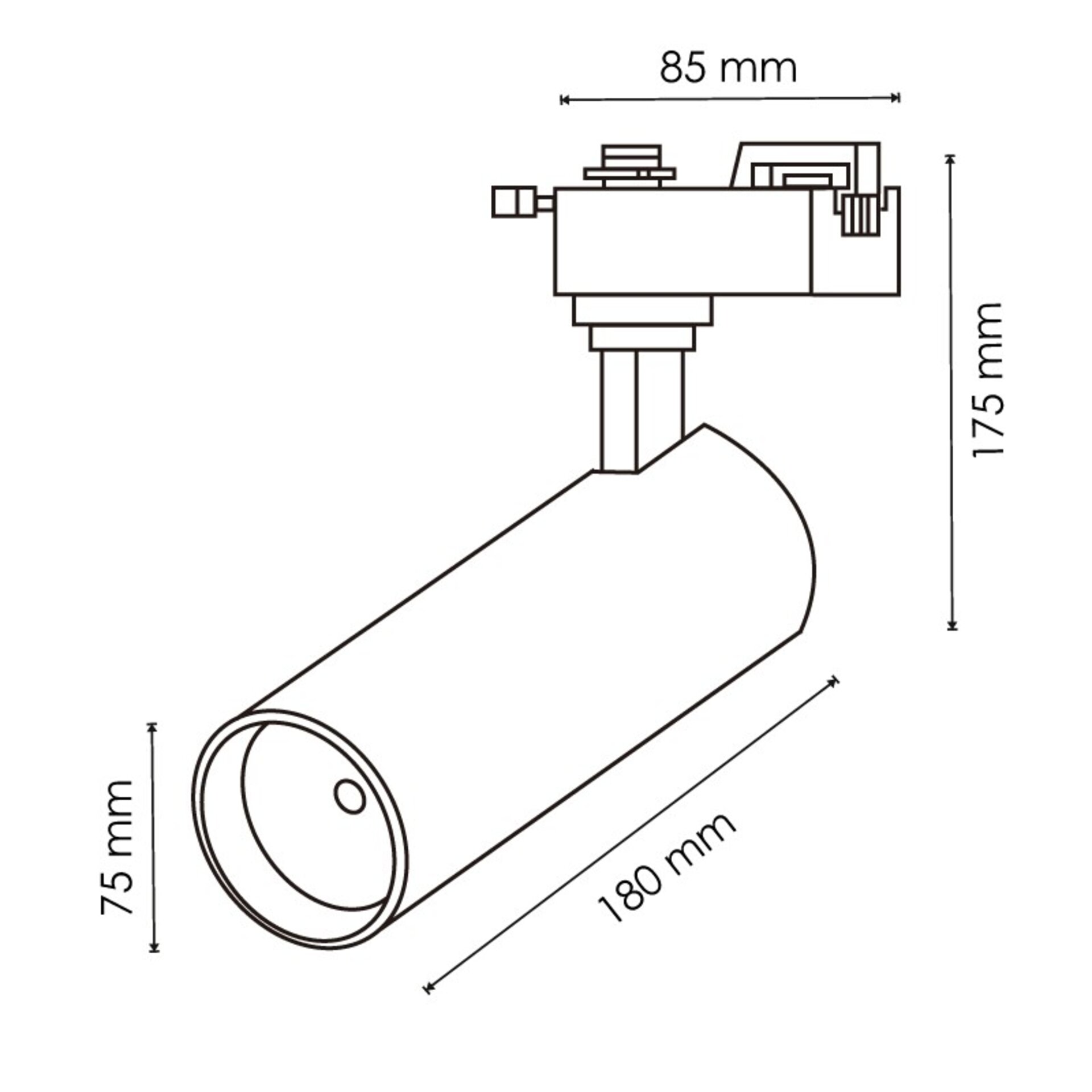 Foco LED para carril White Aras 30W Monofasico CCT - 2