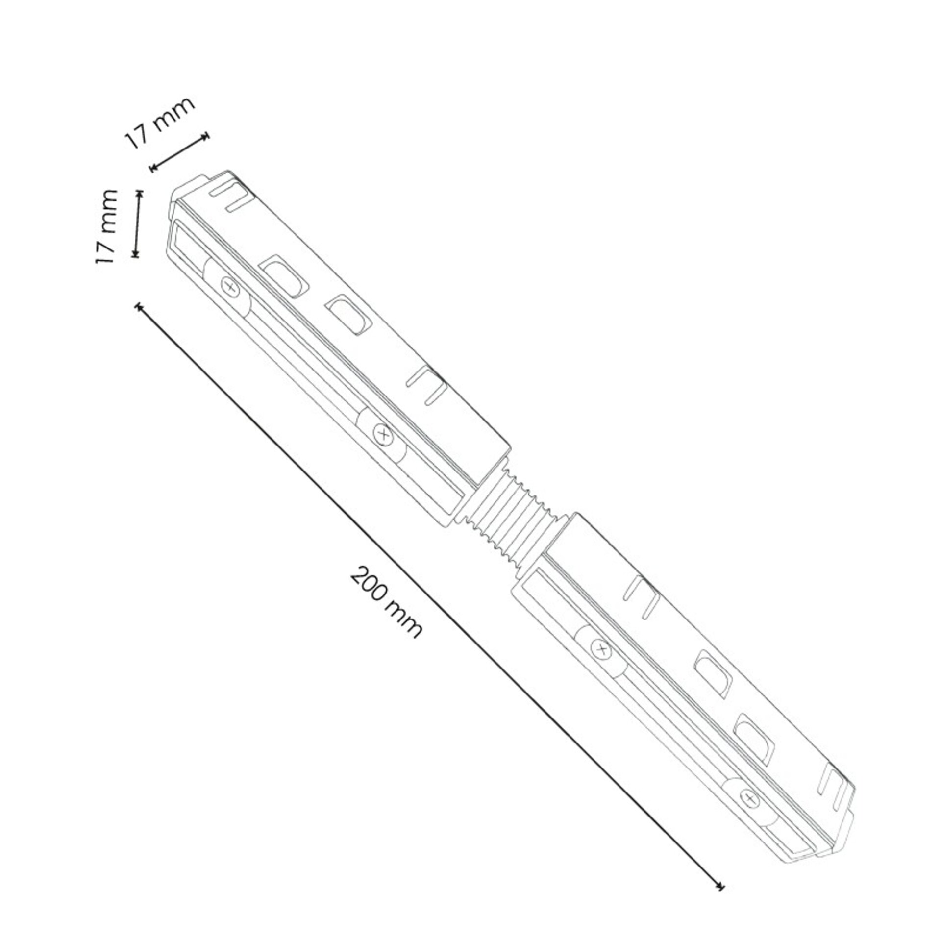Conexian flexible Blanco para carril magnético Serie 20mm - DSC - 2