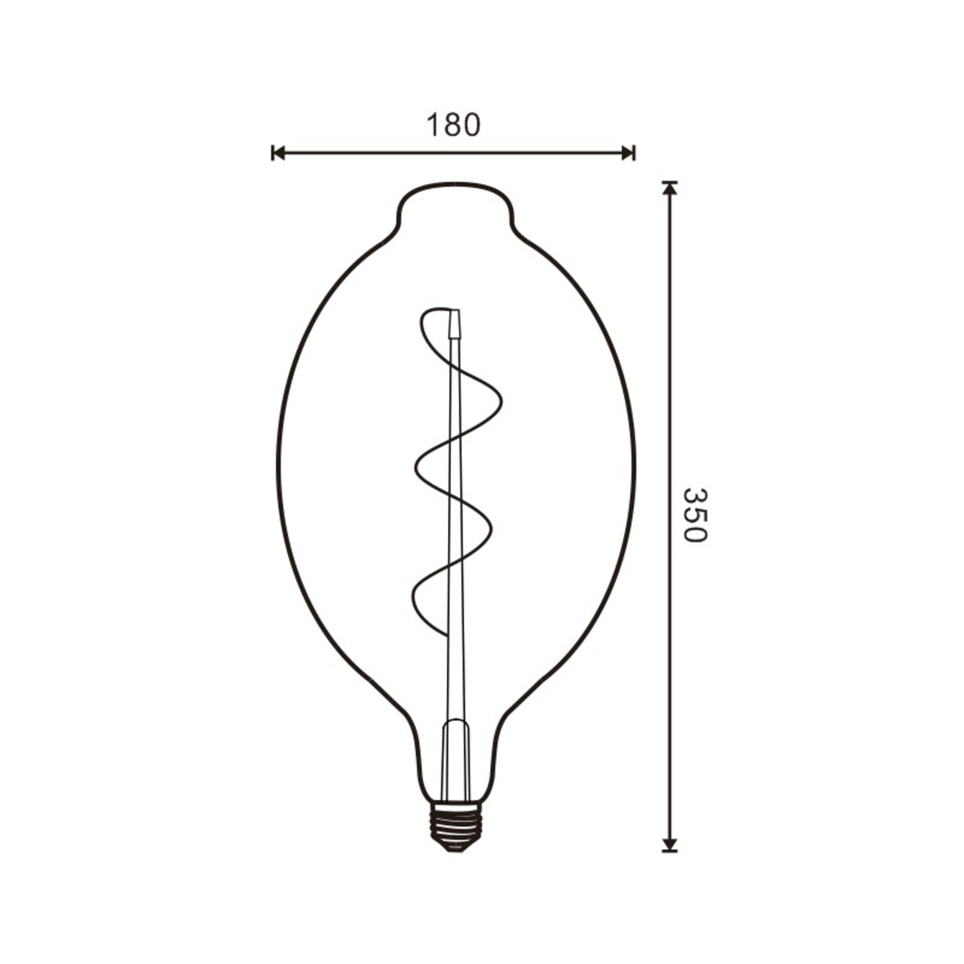 Bombilla LED Filamento Espiral E27 BT180 4W ambar - 2