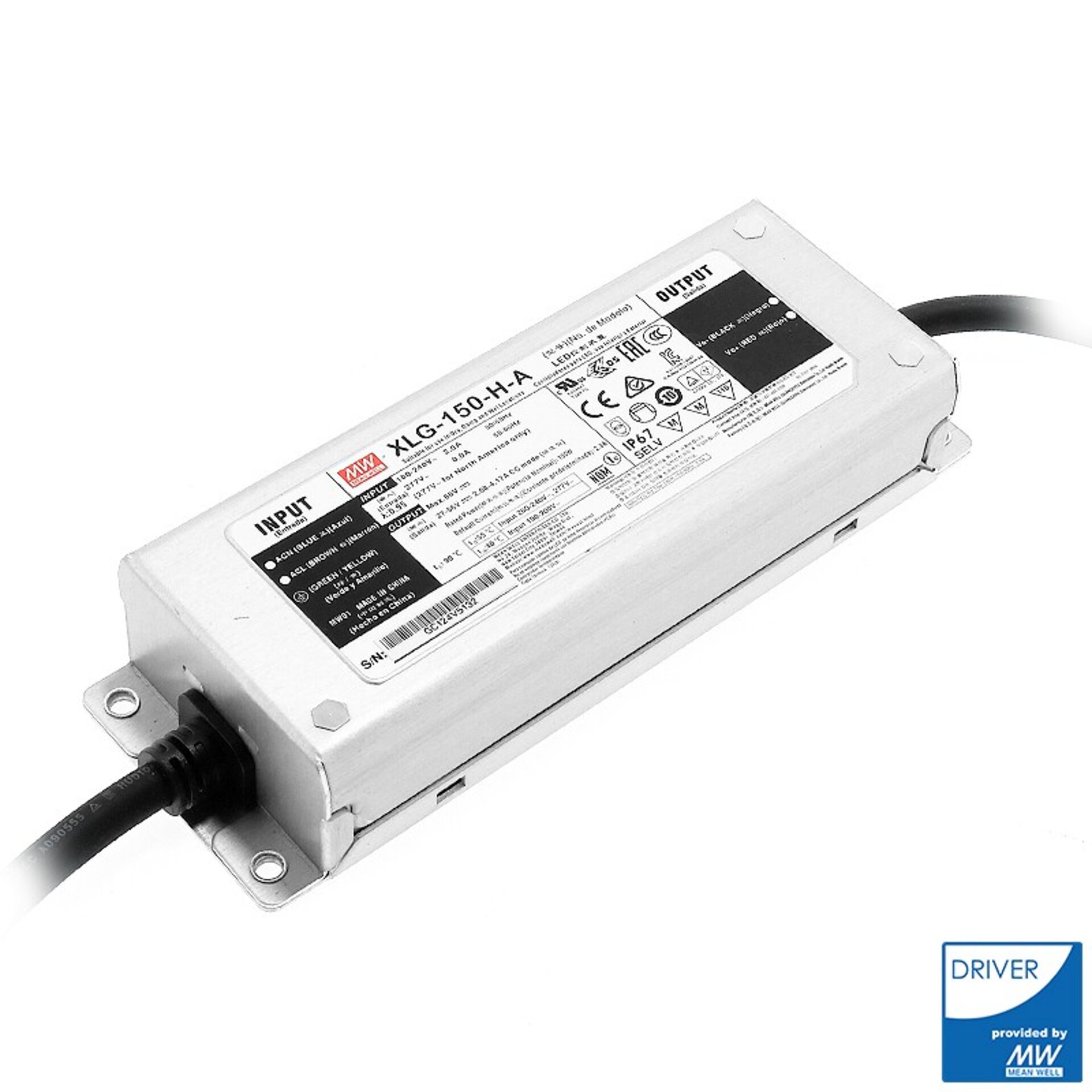 Driver Meanwell XLG-150-H-A para Foco Modular LED Speed / Heatsing 150W - 1