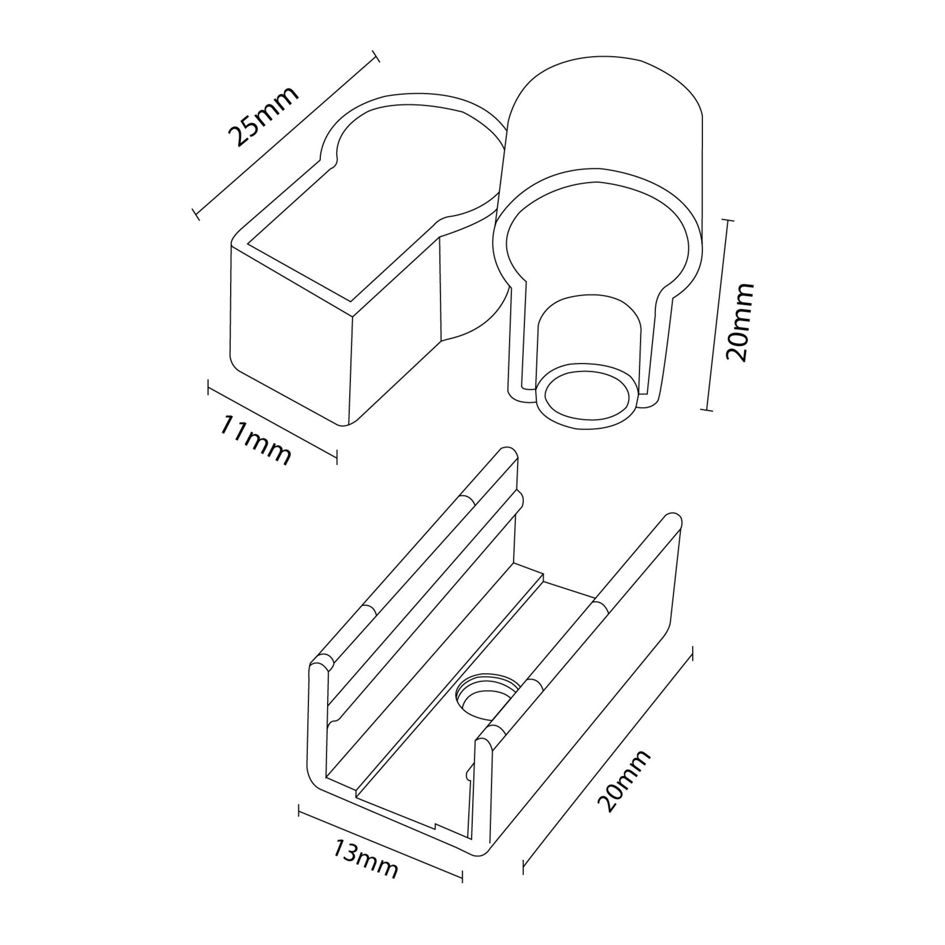 Pack Tapones y grapas para tira Funda Neón LM3977 - 2