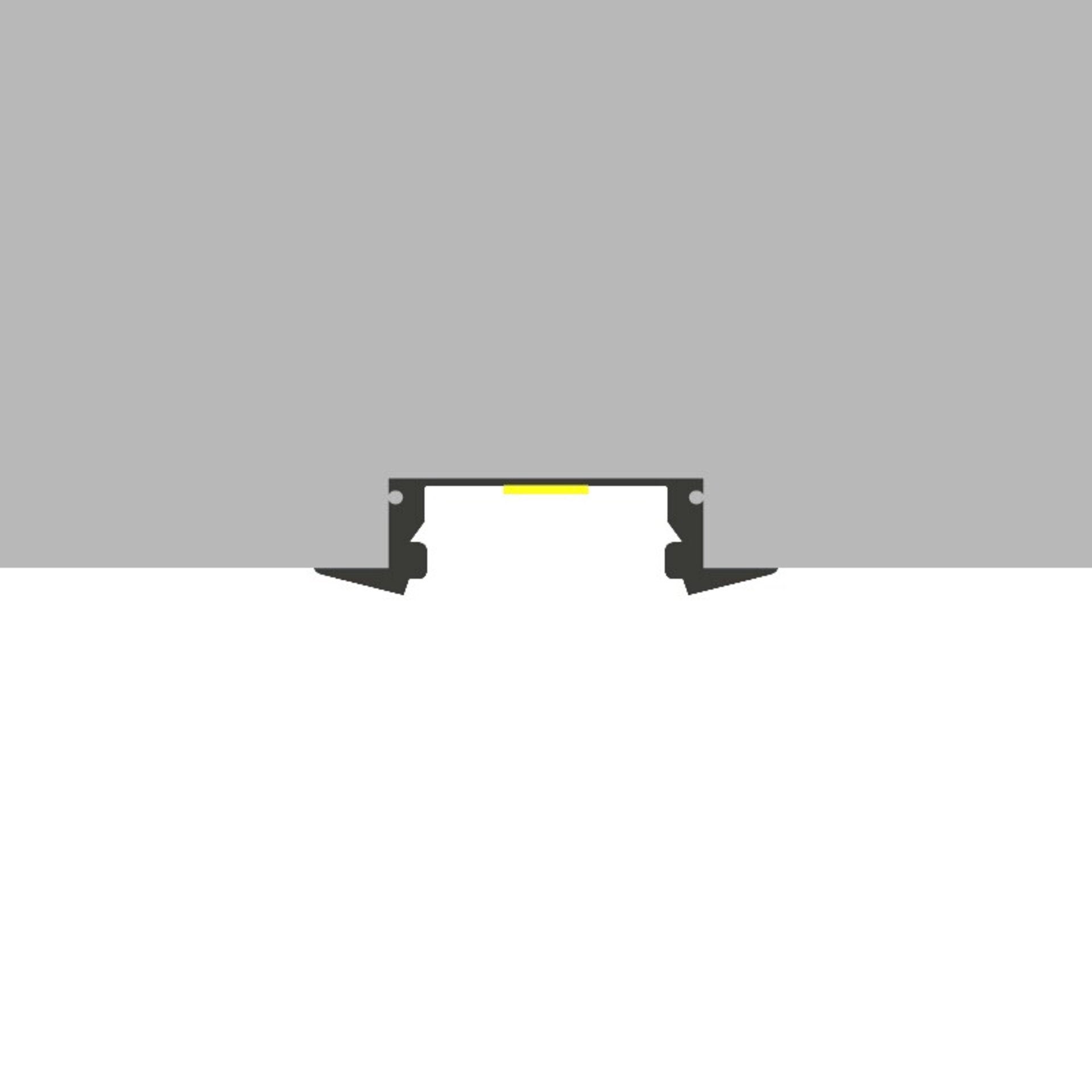 Perfil de aluminio Sub Lacado Blanco - 2 metros - 3
