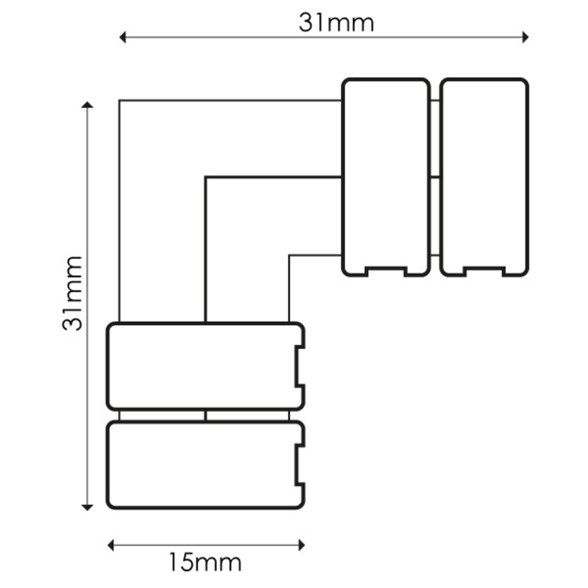 Conector para Tira 10MM 12V/24V RGB Tipo L - 3