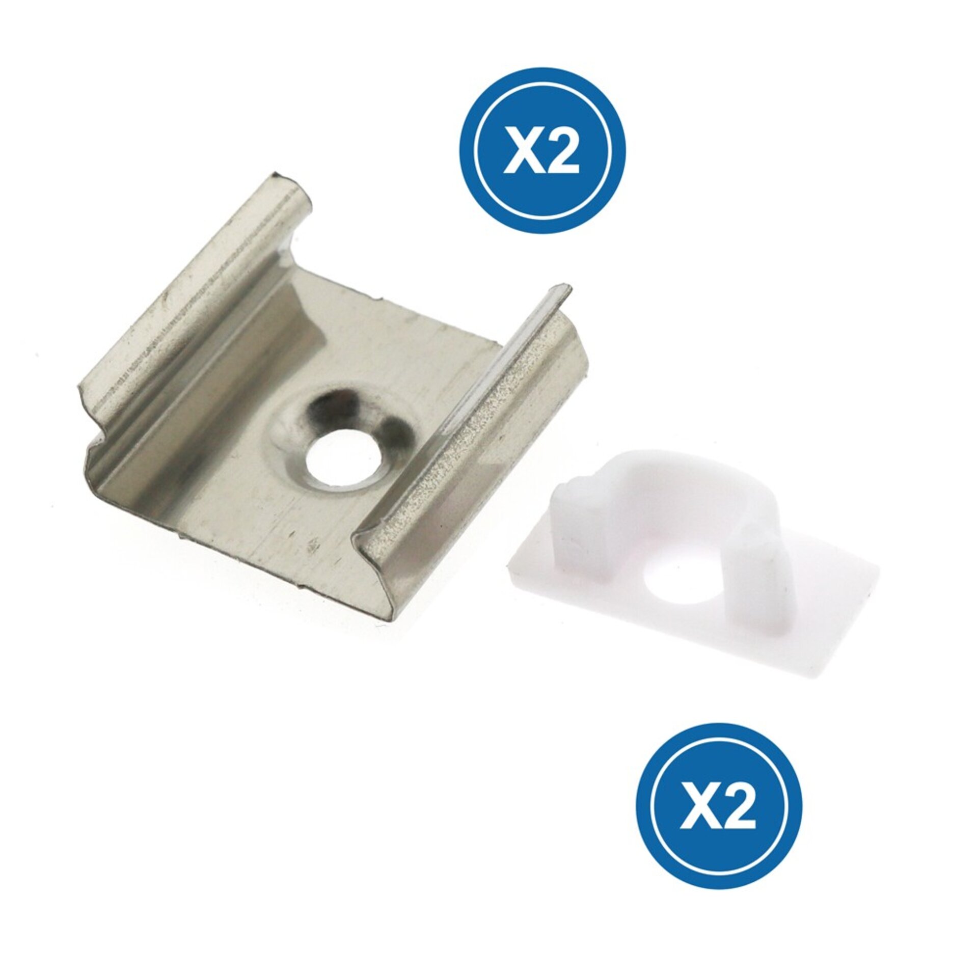 Pack 2 Tapones y 2 grapas para Perfil LM3702 - 1