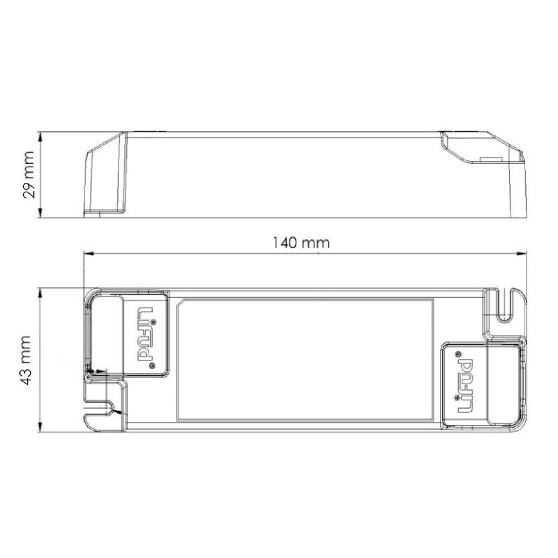 Driver Lifud Salida 220-240V Dc 48W No flicker LF-GIF050YS1200H - 2