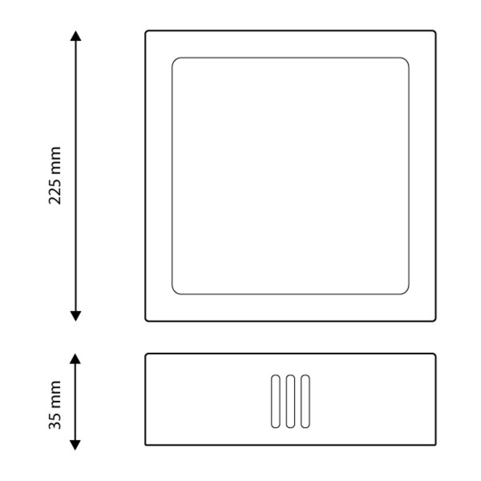 Panel de Superficie Níquel Cuadrado 20W CCT - 2