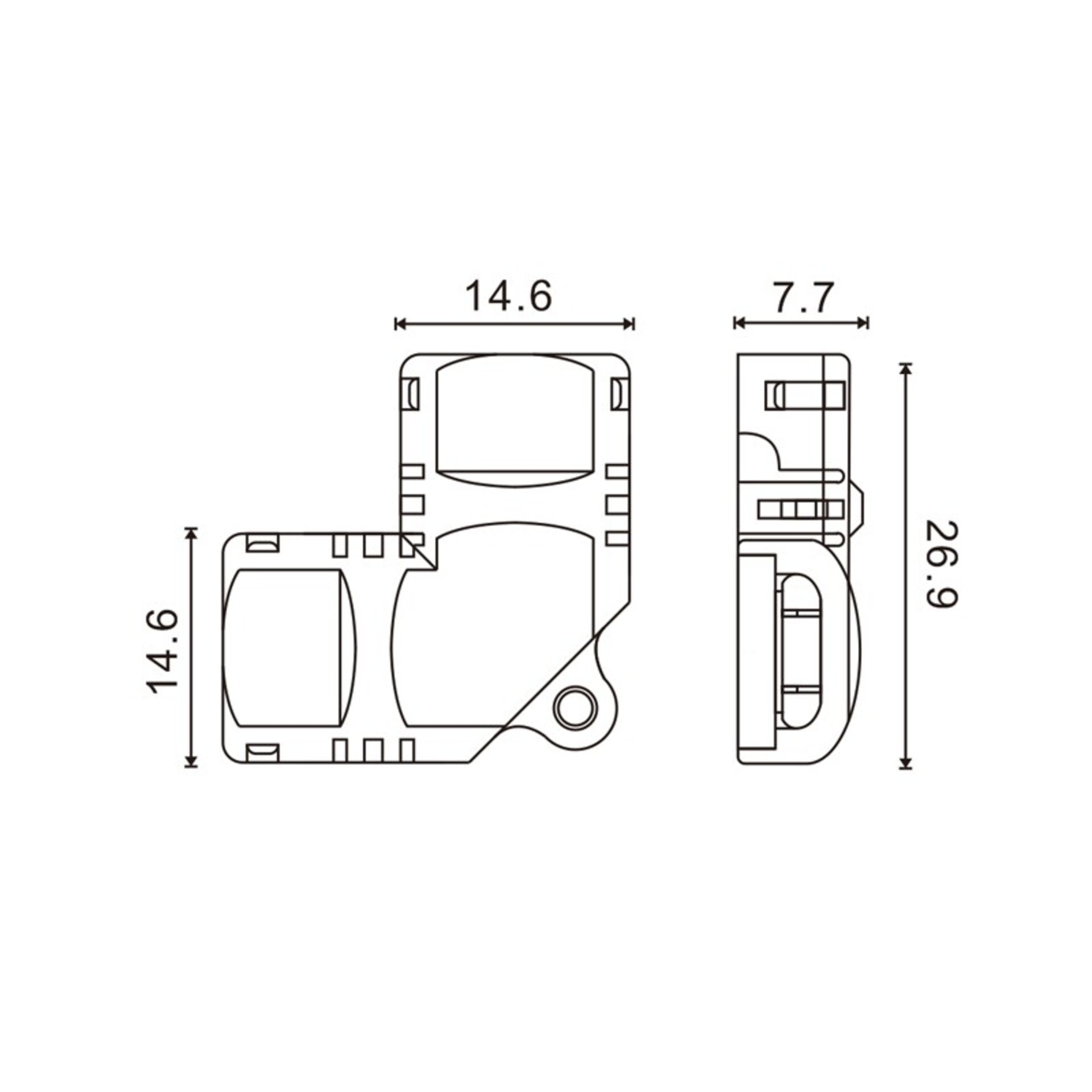 Conector de Hipopatamo L para Tira LED IP65 10MM 4PIN - 2