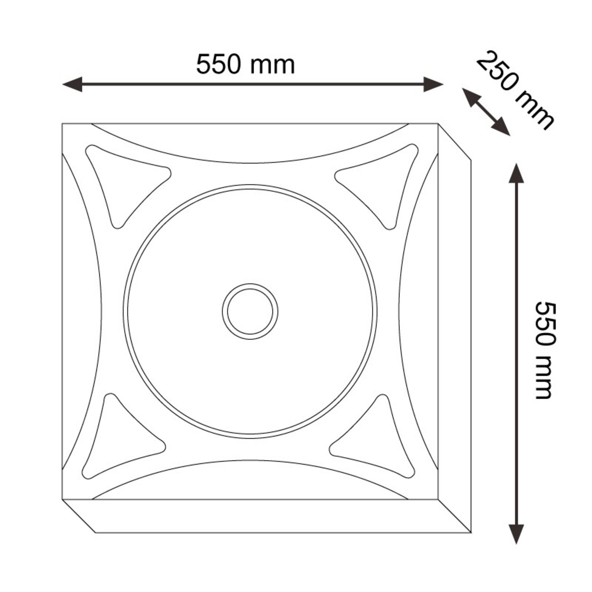Ventilador de Techo Armstrong Square 68W - 2