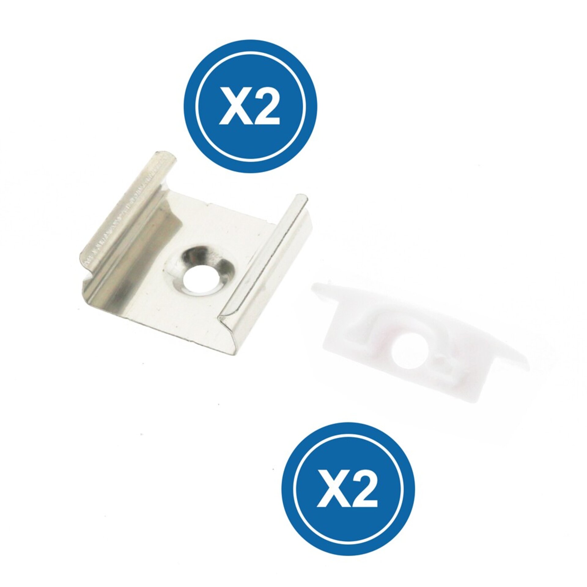 Pack 2 Tapones y 2 grapas para Perfil LM3704 - 1