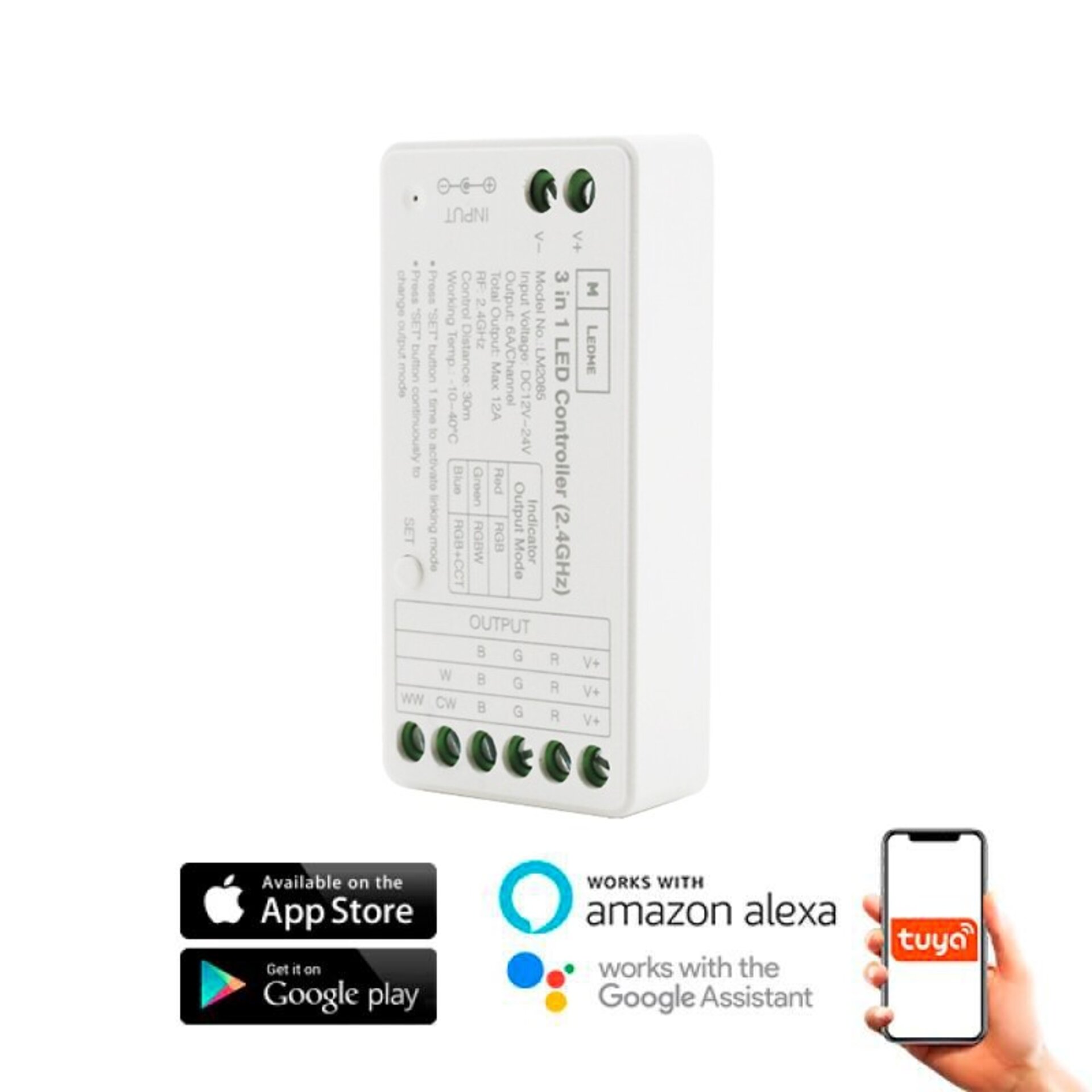 Controlador regulador Smarthome LED RGB/RGBW/RGB+CCT - 1