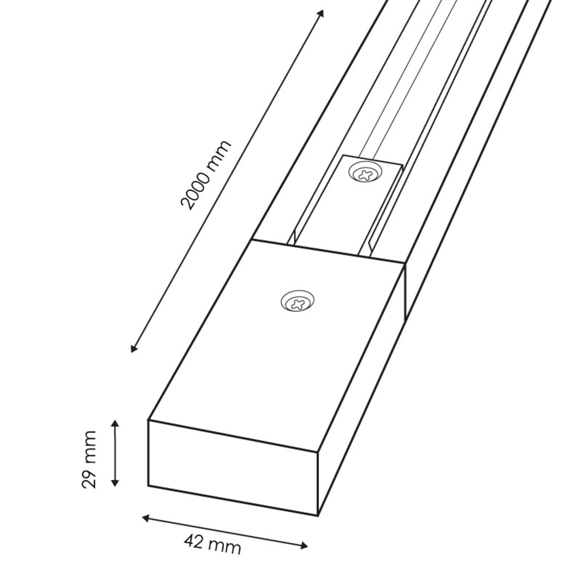 Carril Monofasico MaxPower 2 metros - 2