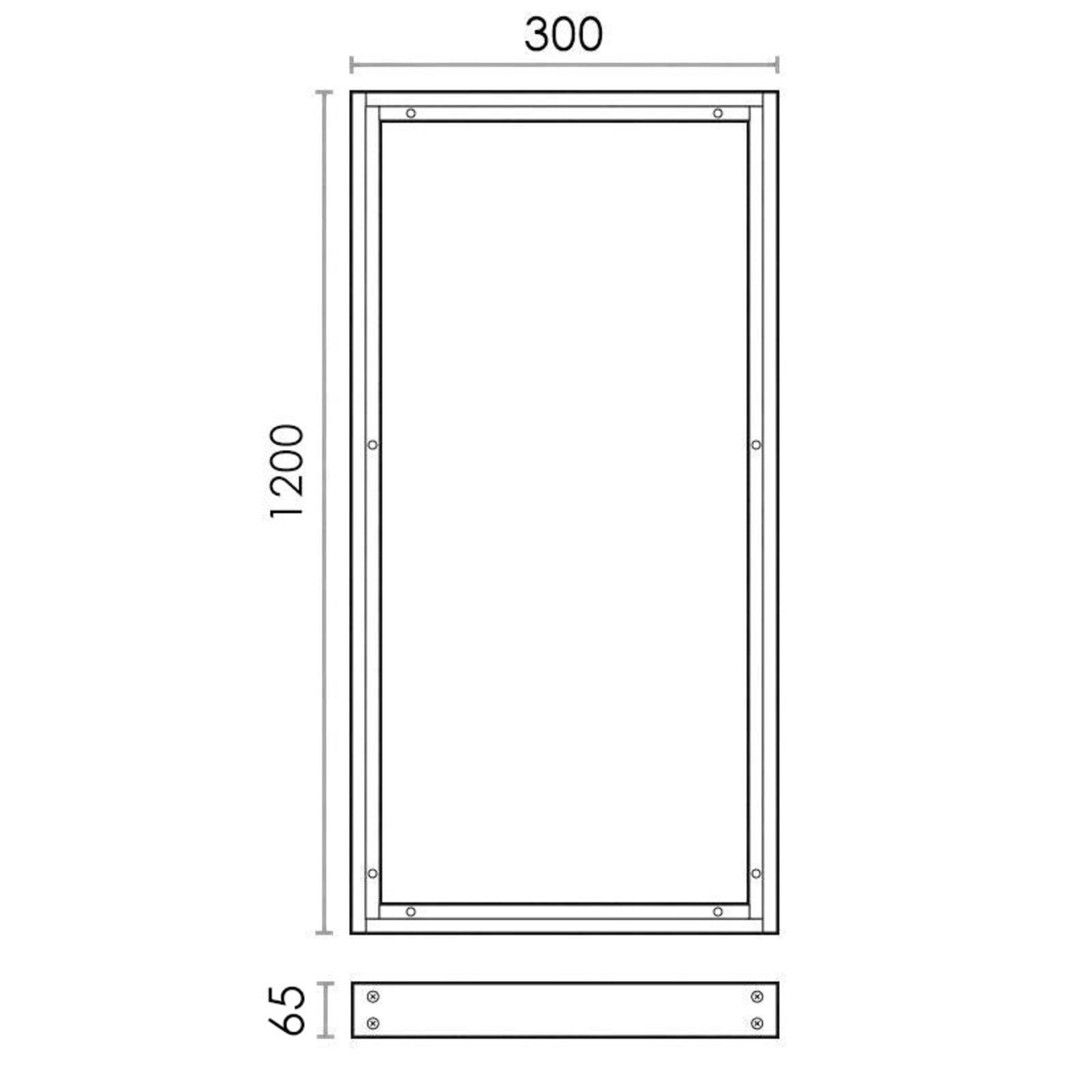 Kit de superficie de Panel 120X30 Blanco 65 mm - 2