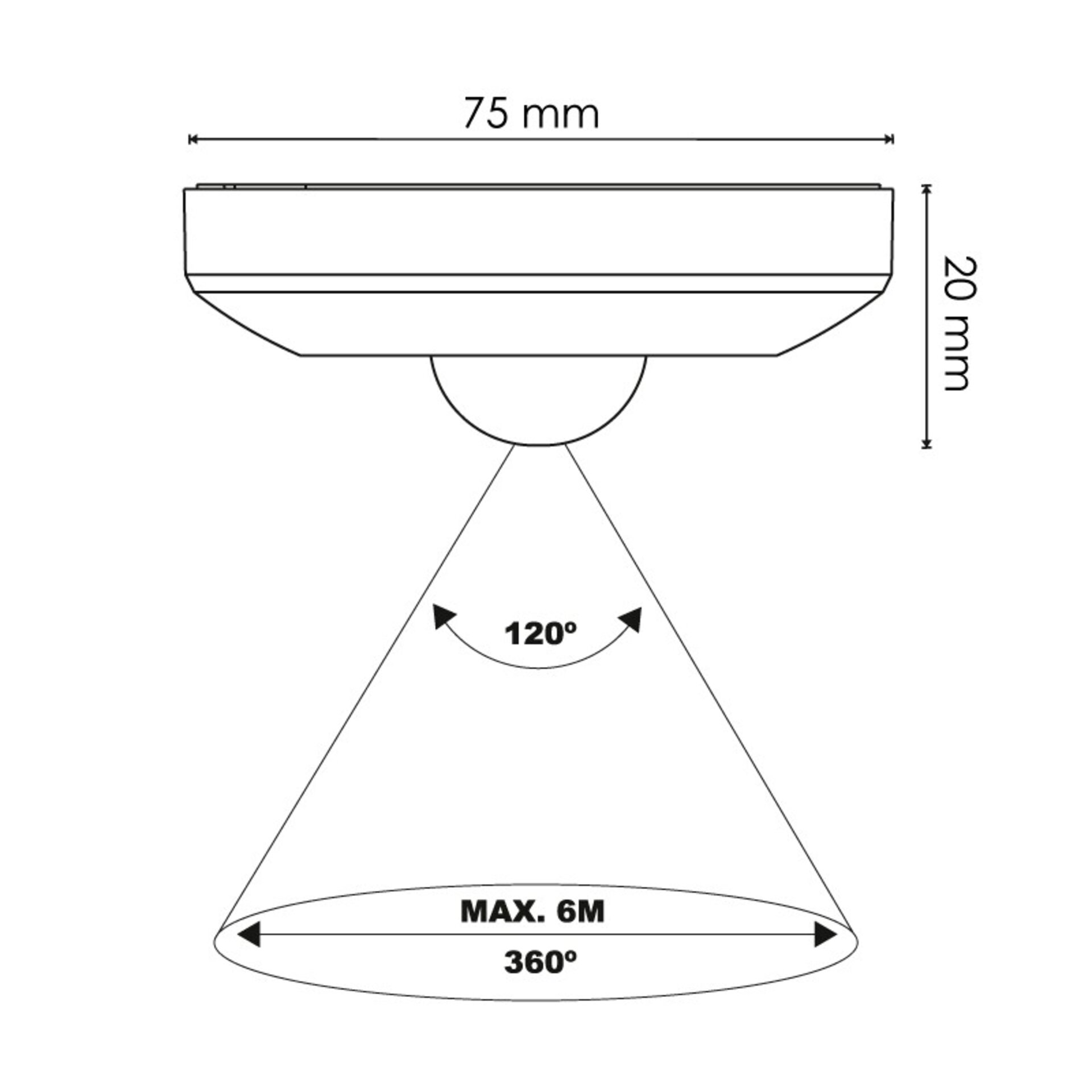 Detector de Movimiento PIR Mini 360º Superficie - 2