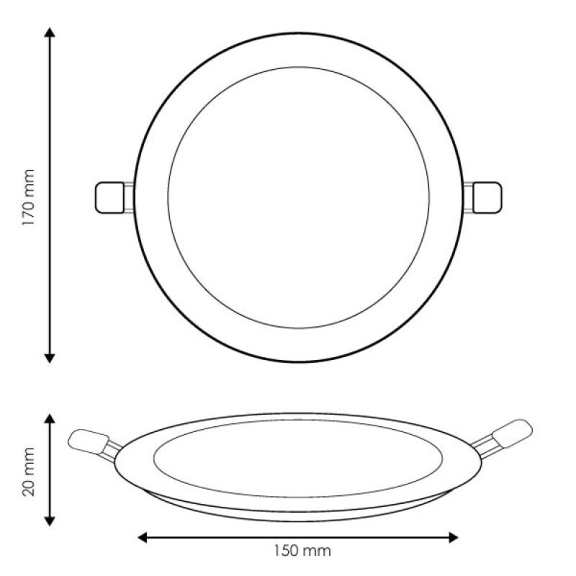 Panel LED Circular Níquel 12W CCT - 2