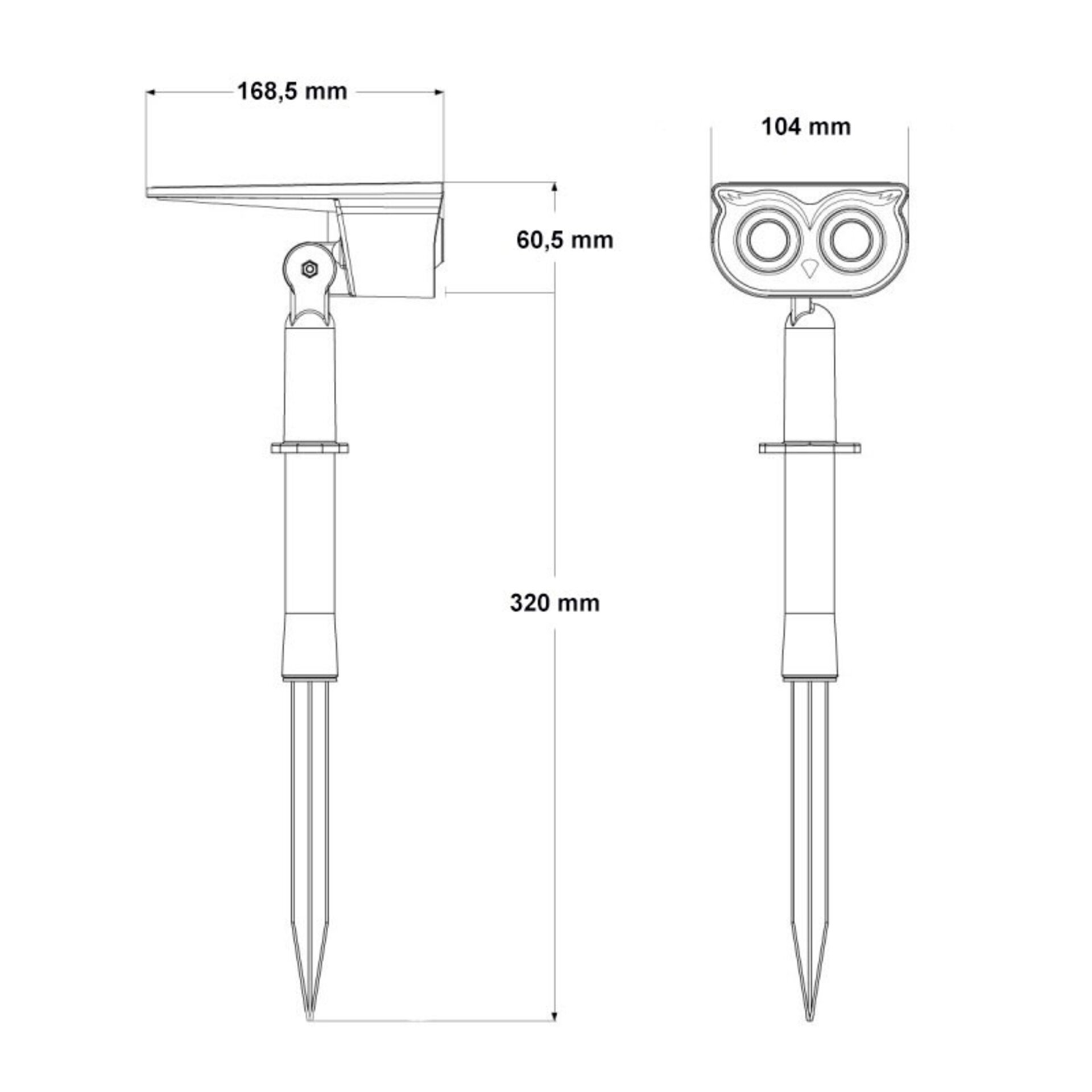 Foco Solar LED con Pincho Owl - 2