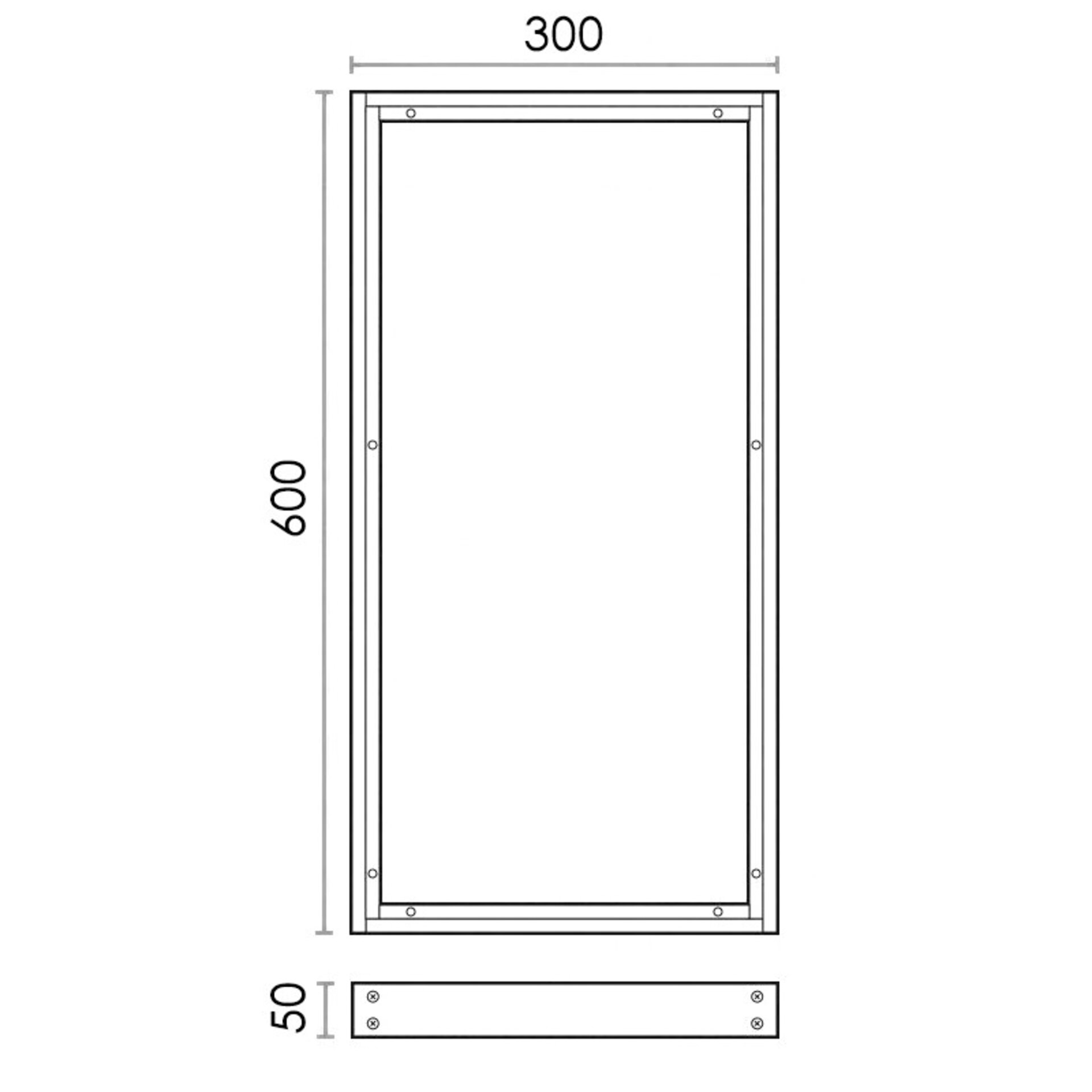 Kit de superficie de Panel 60X30 Blanco - 2