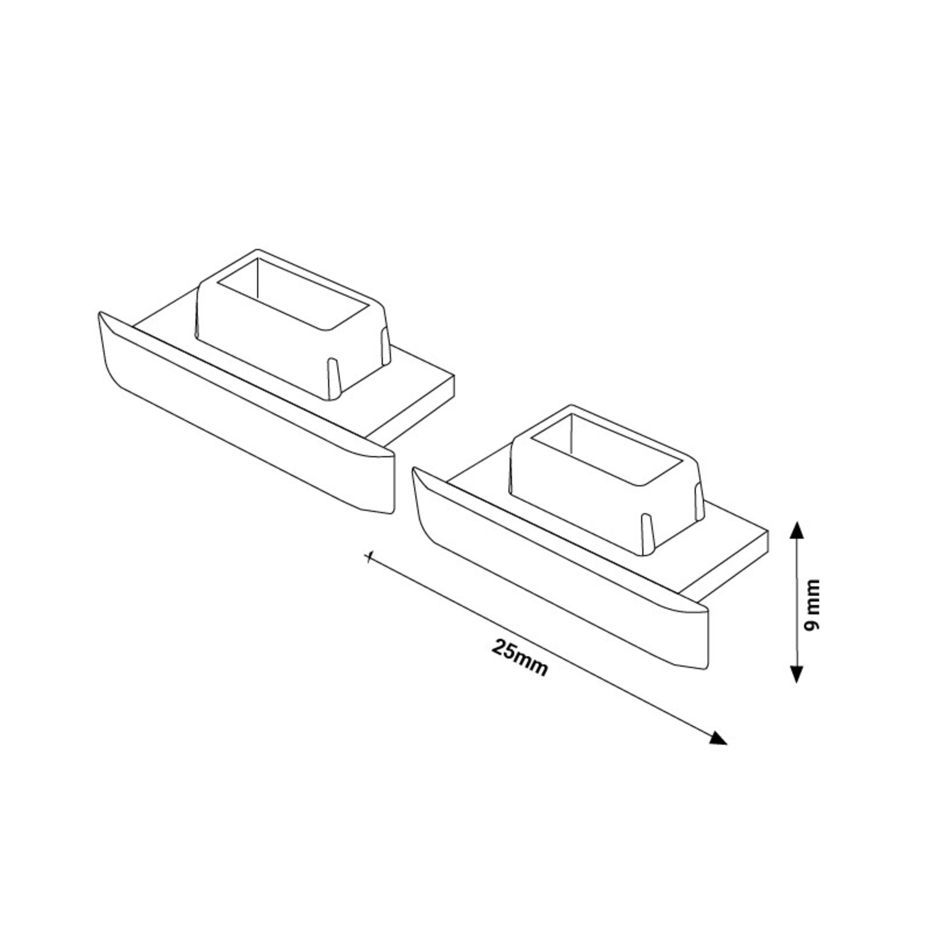 Pack 2 Tapones para Perfil LM3809 - 2