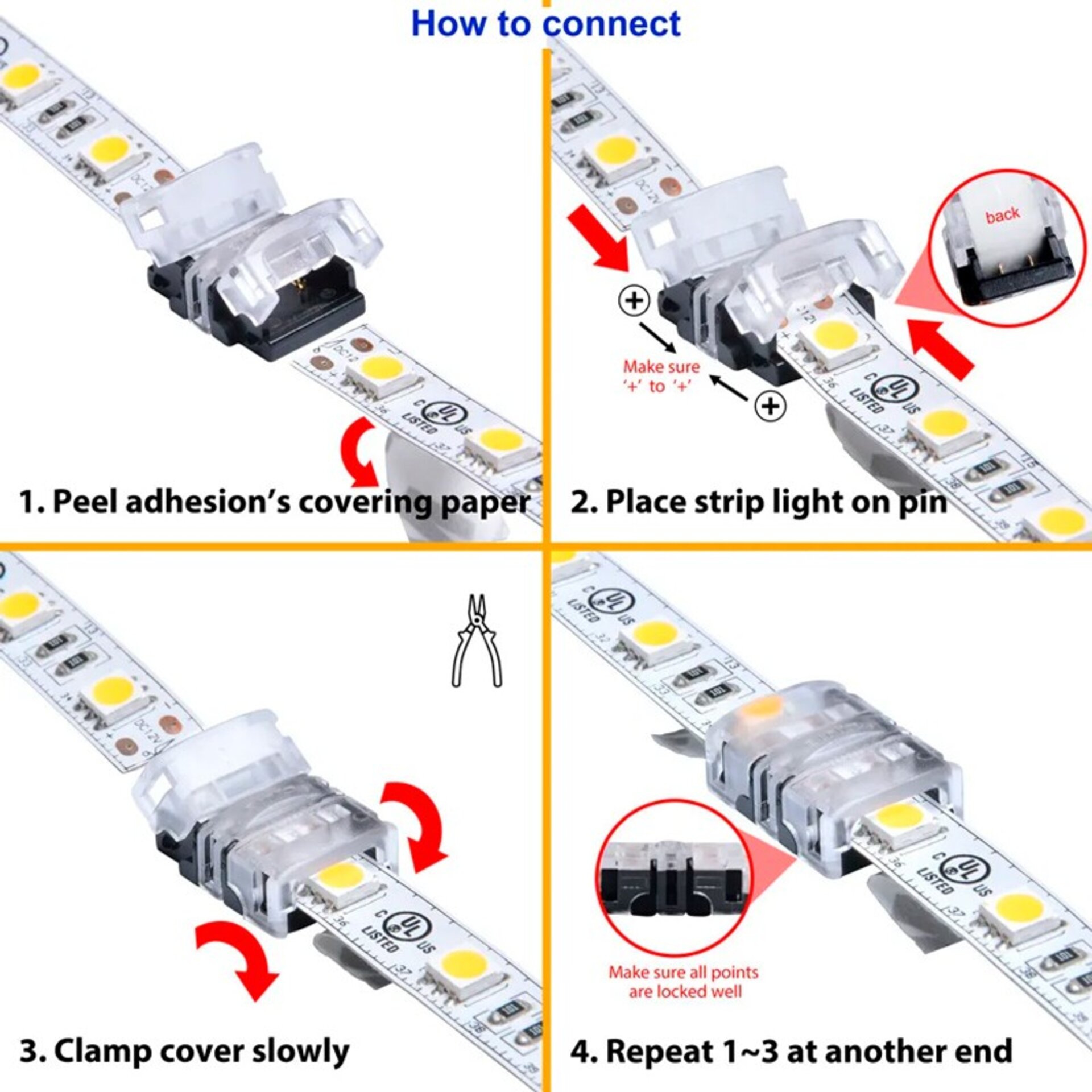 Conector de Hipopatamo para Tira LED IP65 10MM 3PIN - 3