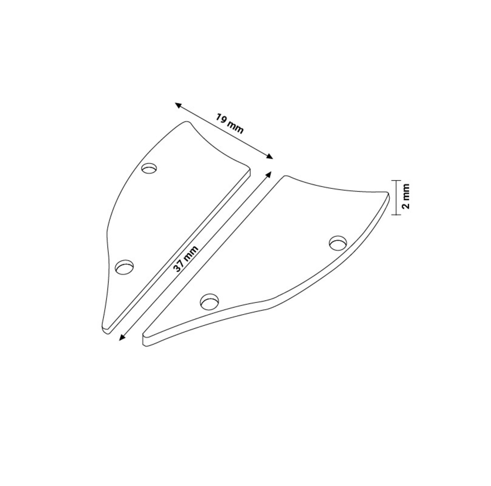 Pack 2 Tapones para Perfil LM3833 - 2