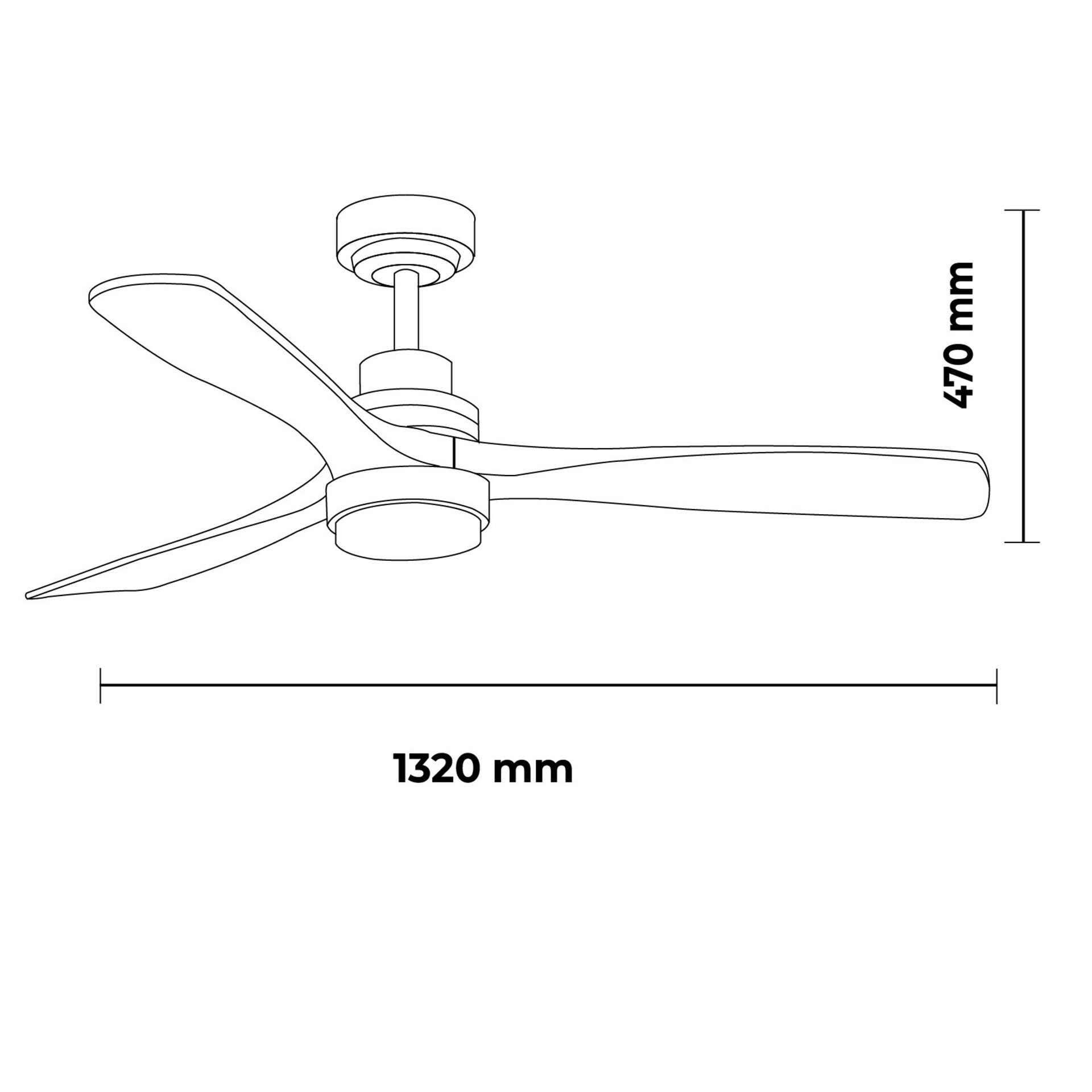 Ventilador de techo LED Nickel Wood - 2