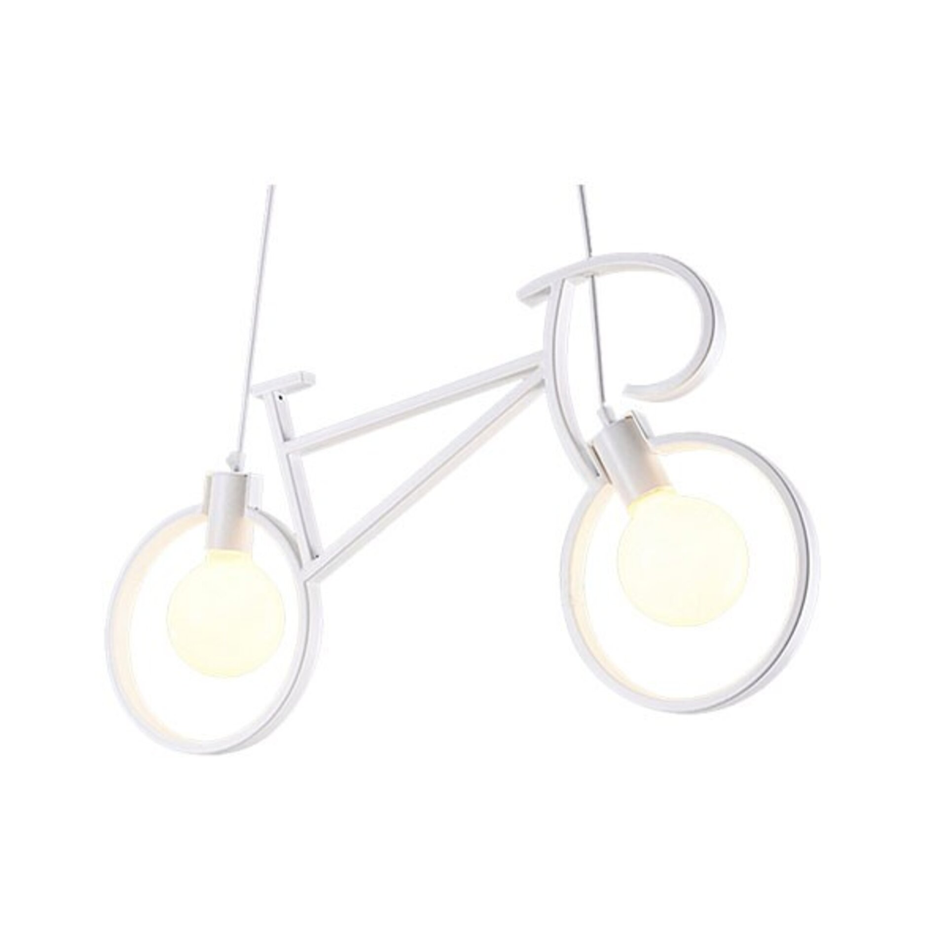 Lampara de techo Vintage 2L Bicycle White - 1