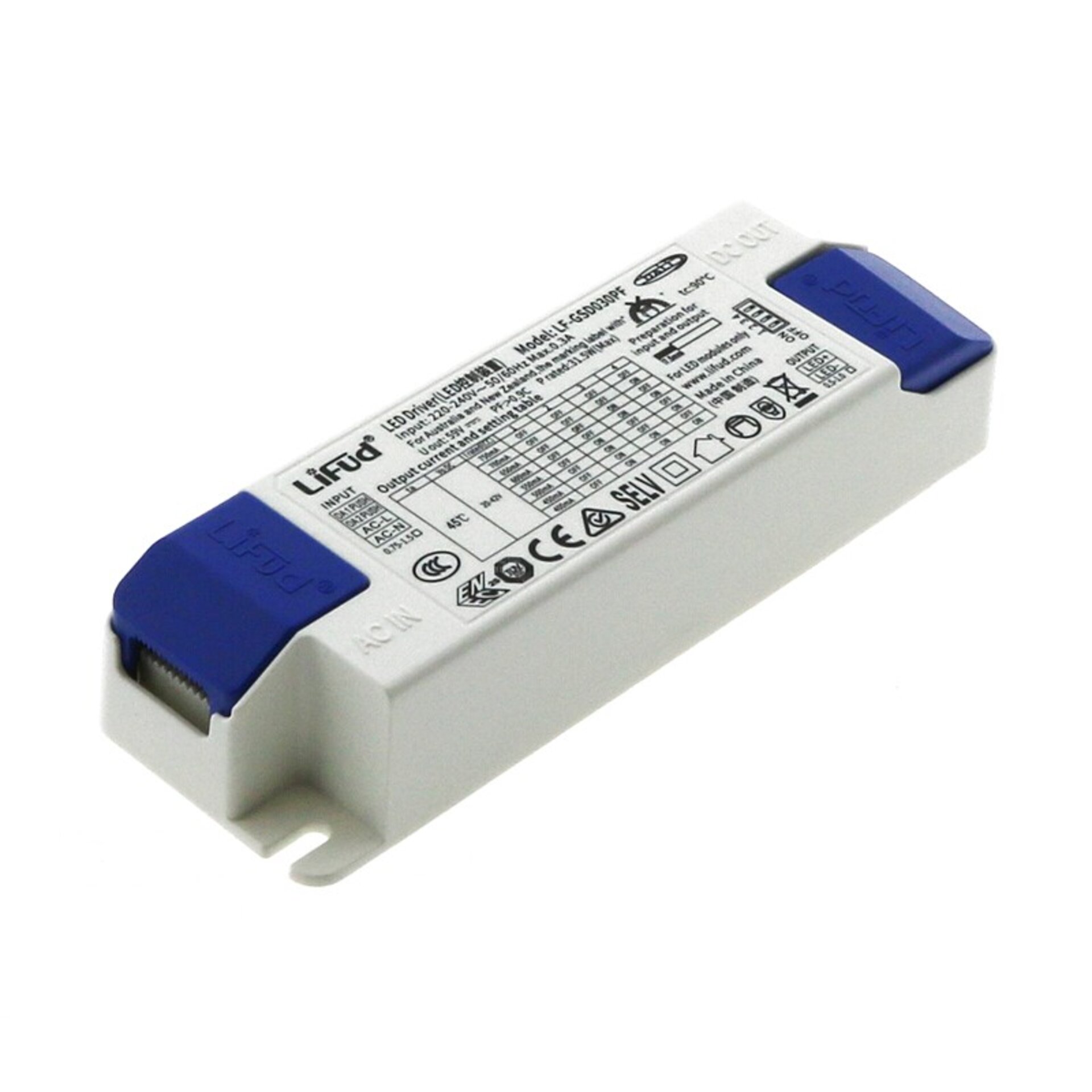 Driver Lifud Regulable Dali Salida 20-42V Dc 30W No Flicker LF-GSD030PF - 1