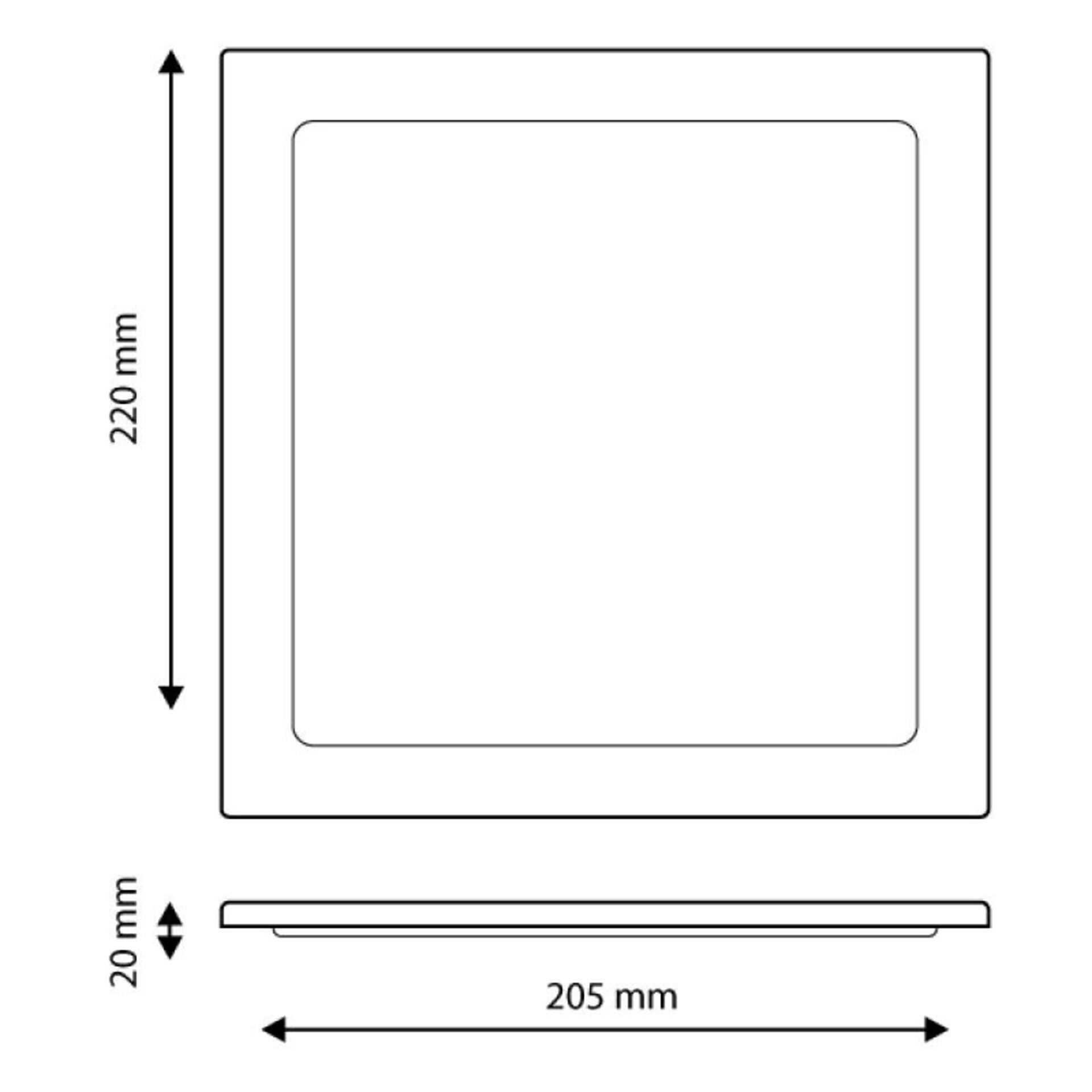 Panel LED Cuadrado Níquel 20W CCT - 2
