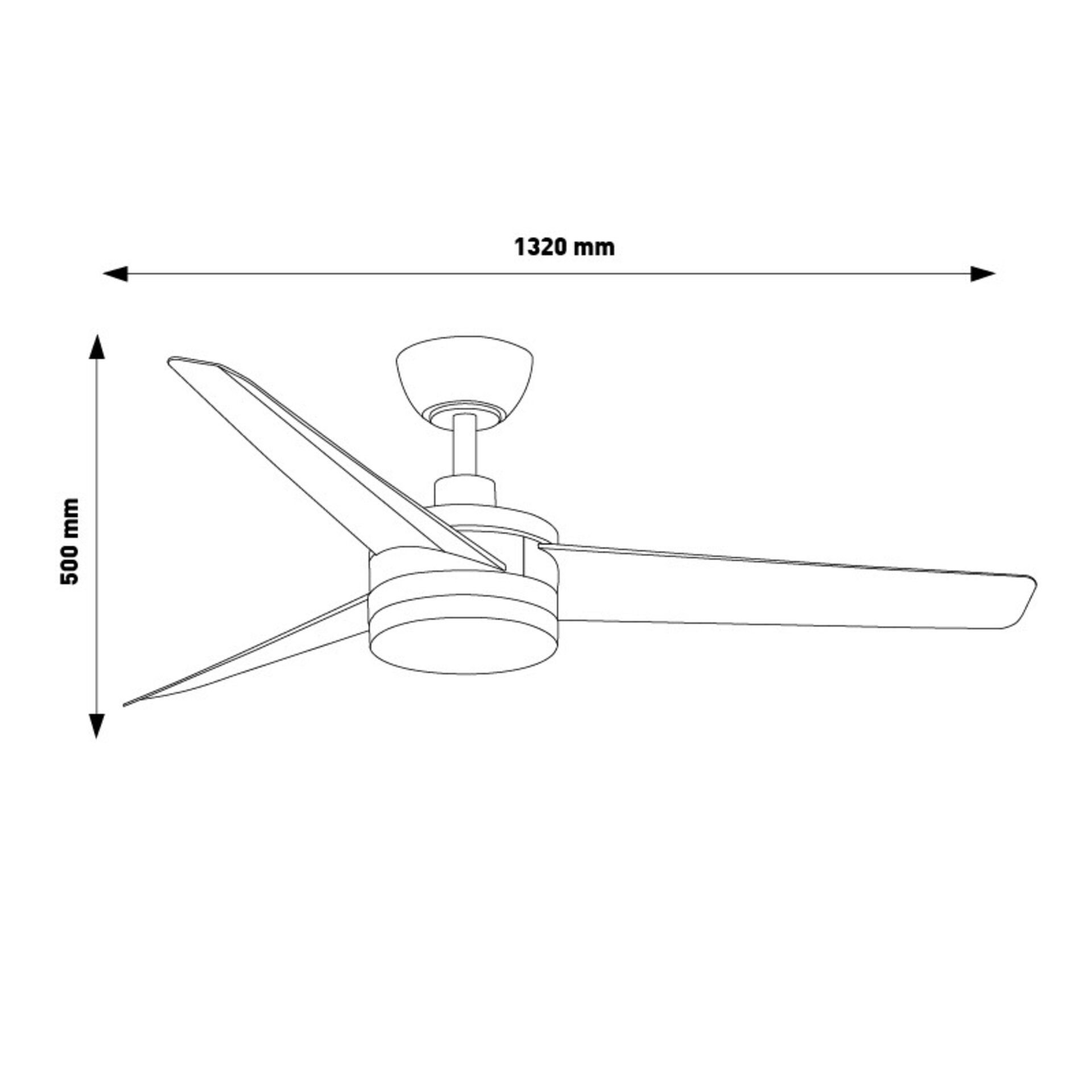 Ventilador de techo LED Grey Curve - 2