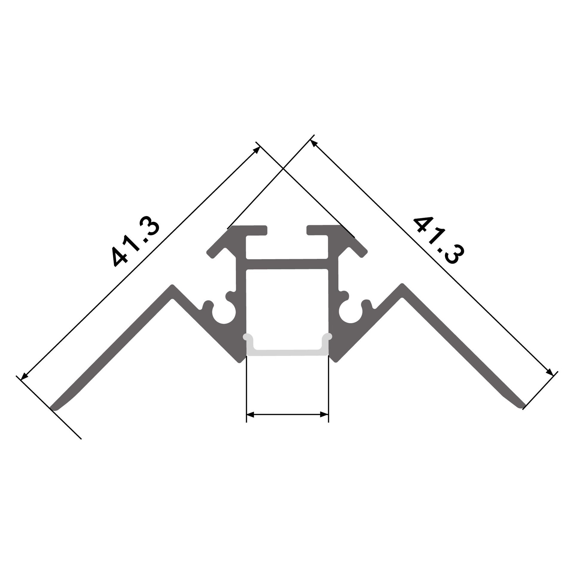 Perfil de aluminio Pich - 2 metros - 2