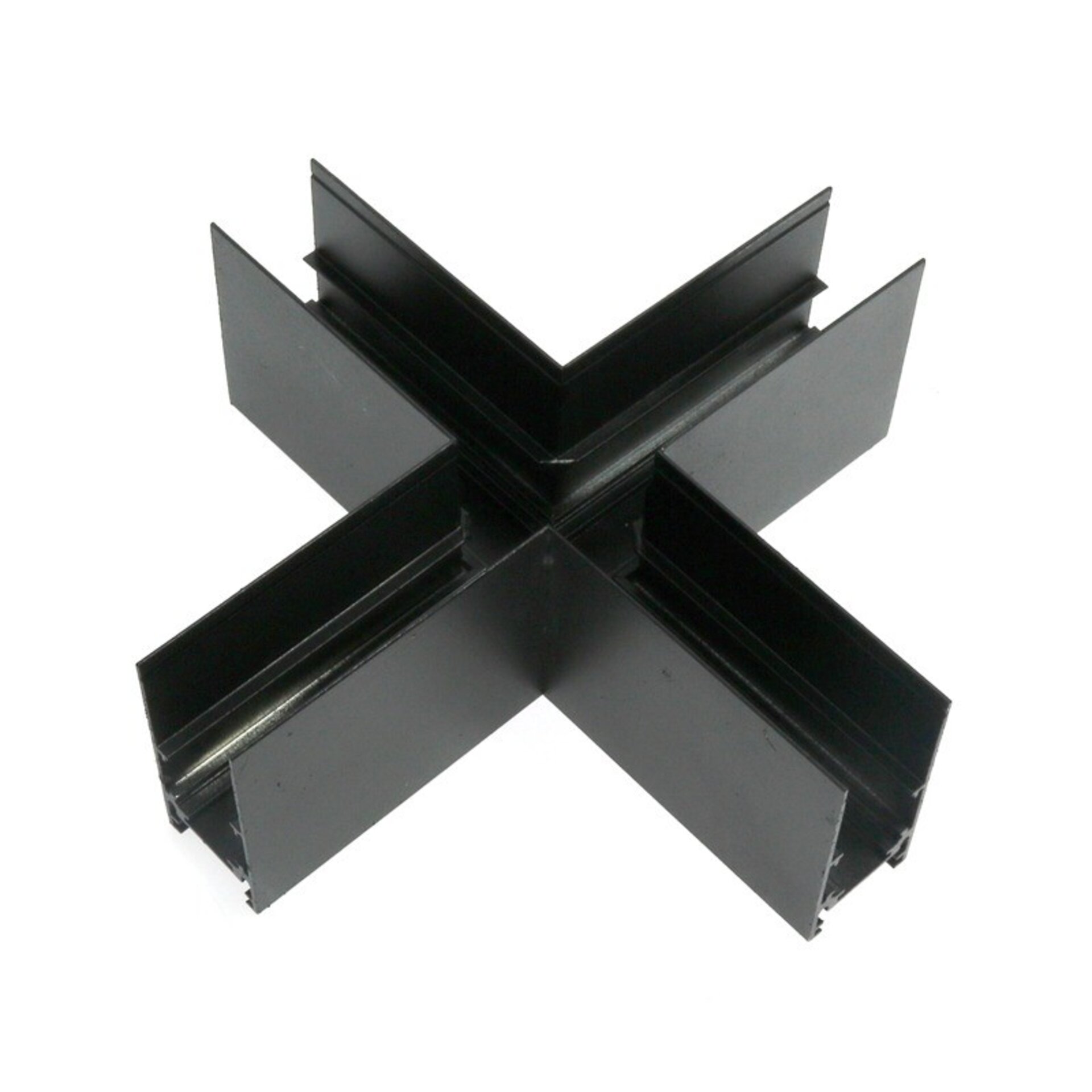 Union en X Horizontal para Carril magnético Serie 20mm - DSC  Negro - 1
