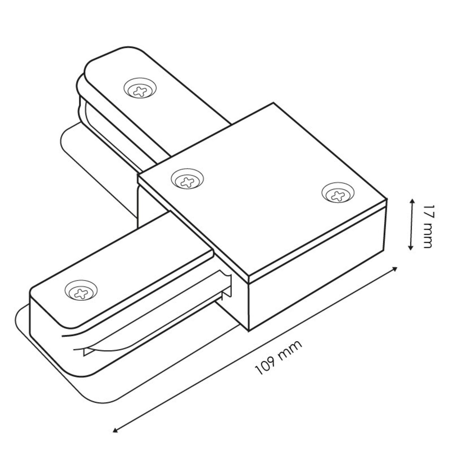 Conector en L Para Carril MonofaÌsico - 2
