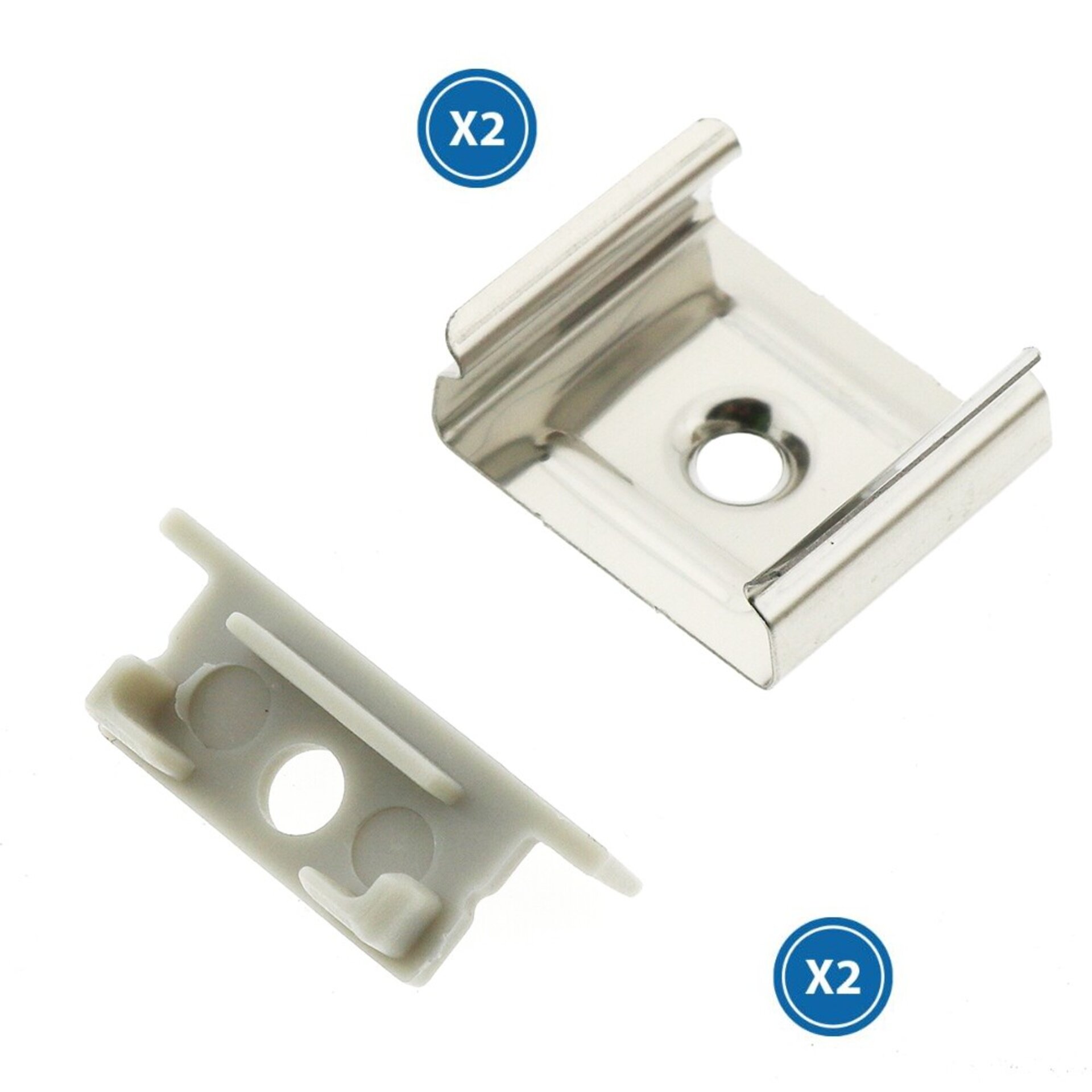 Pack 2 Tapones y 2 grapas para Perfil LM3755 - 1