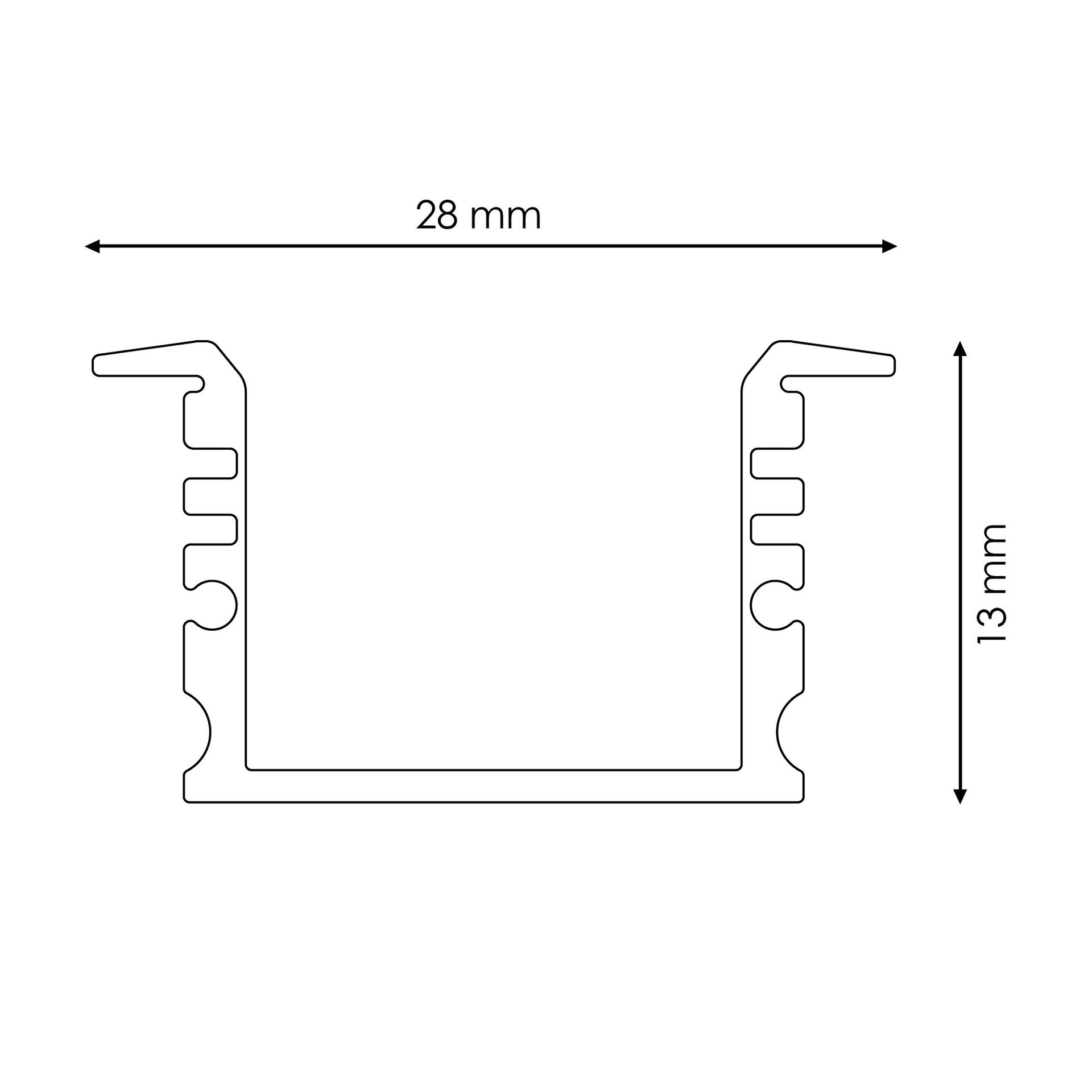 Perfil de aluminio SubAqua IP65 - 2 metros - 2