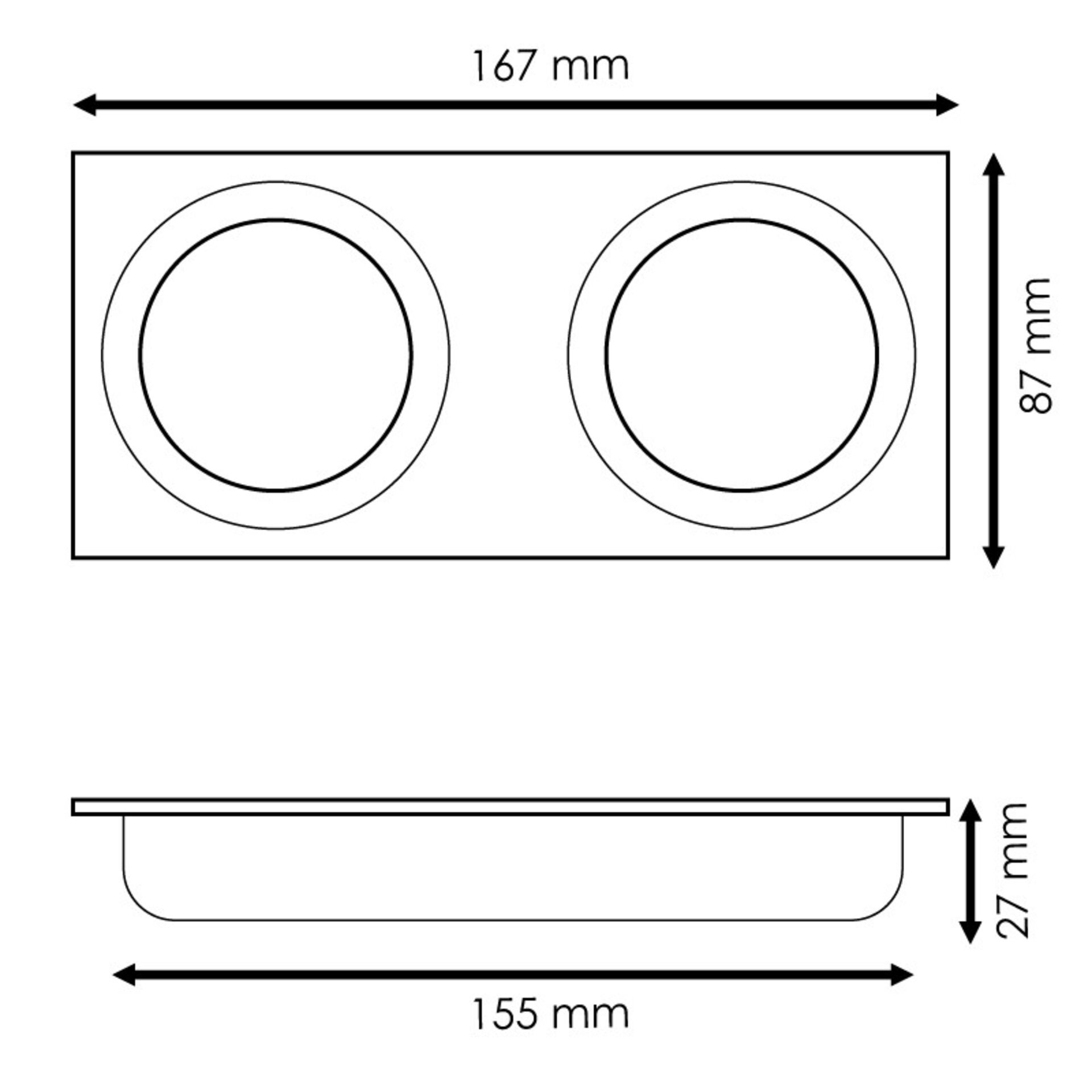 Aro Empotrable 2L para módulo Cobfix 10W - 2
