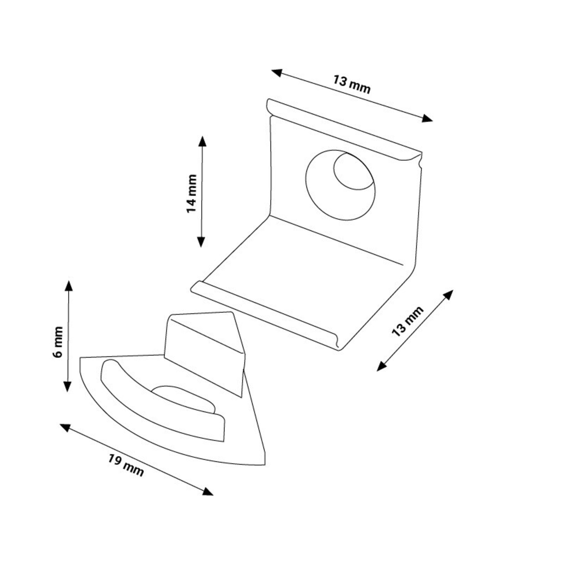 Pack 2 Tapones y 2 grapas para Perfil LM3713 - 2