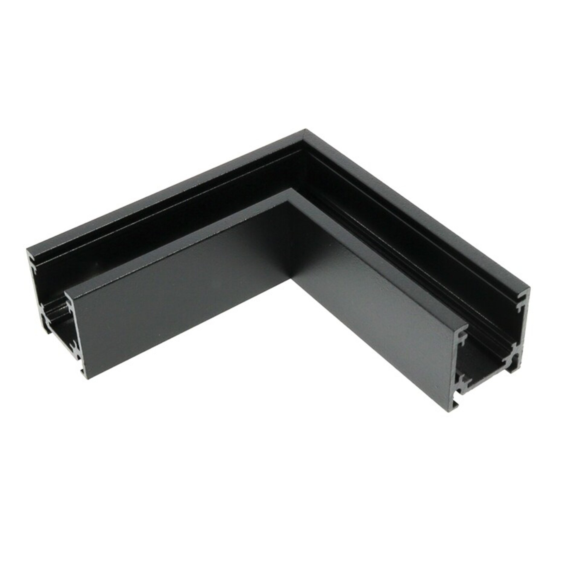 Union en L Horizontal para Carril magnético Serie 16mm  Negro - 1