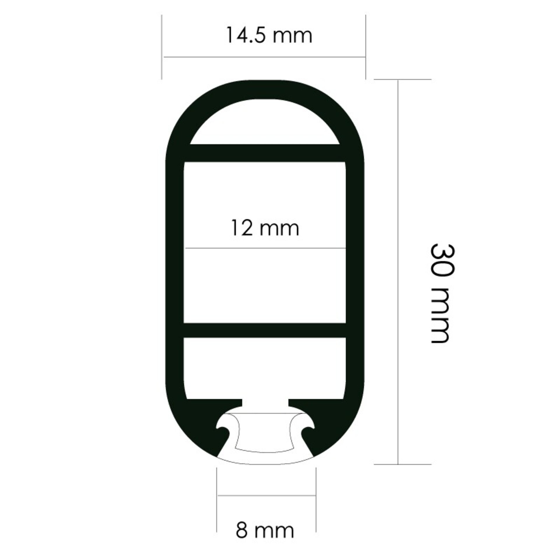Perfil de aluminio Especial Armarios 12/24V 2 metros - DSC - 2