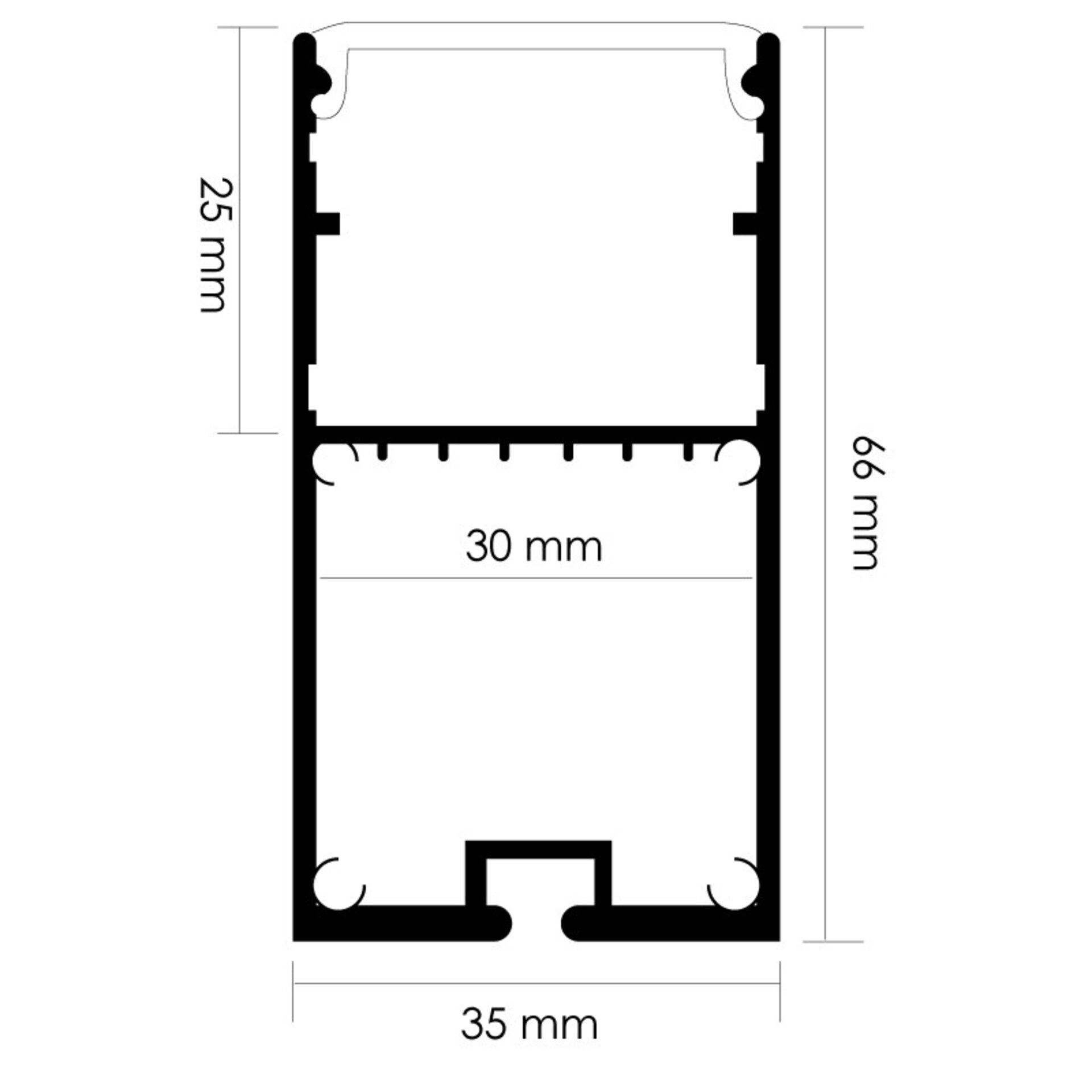 Perfil de aluminio Fint 12/24V 2 metros - DSC - 2