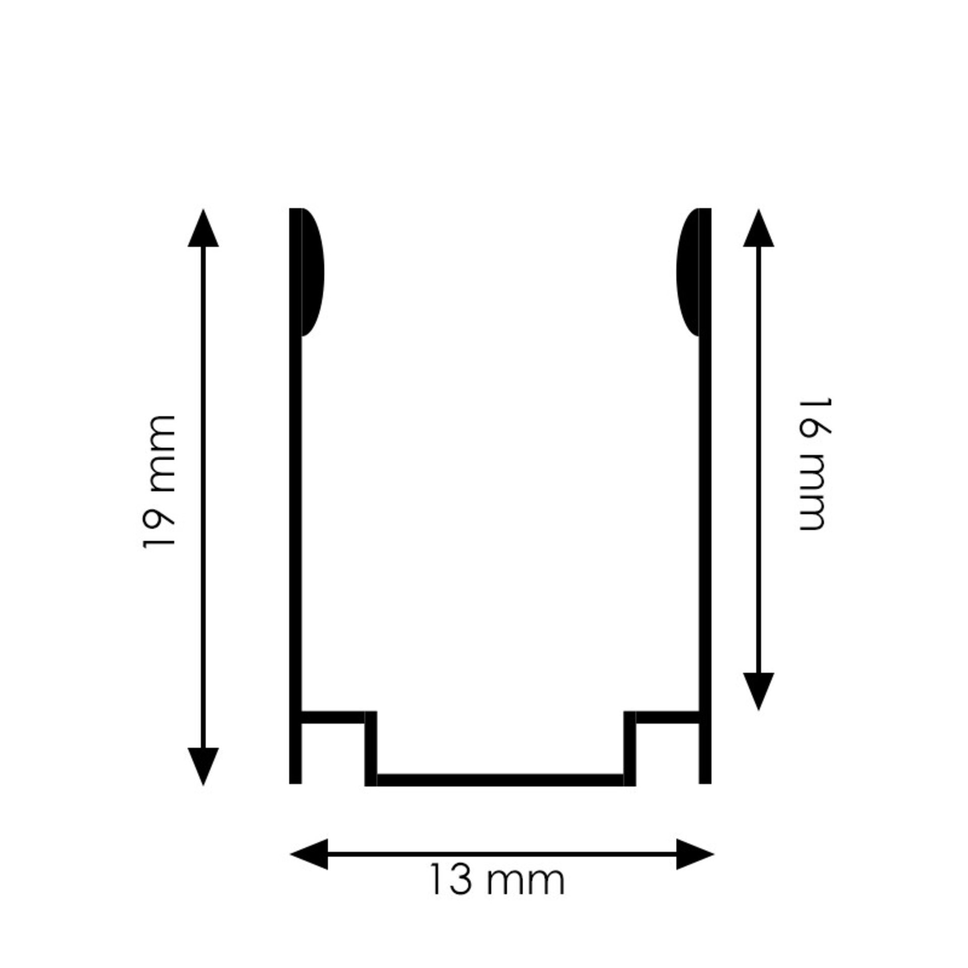 Perfil de Aluminio U 2 Metro Para Nean Led RGB 24V/220V - 2