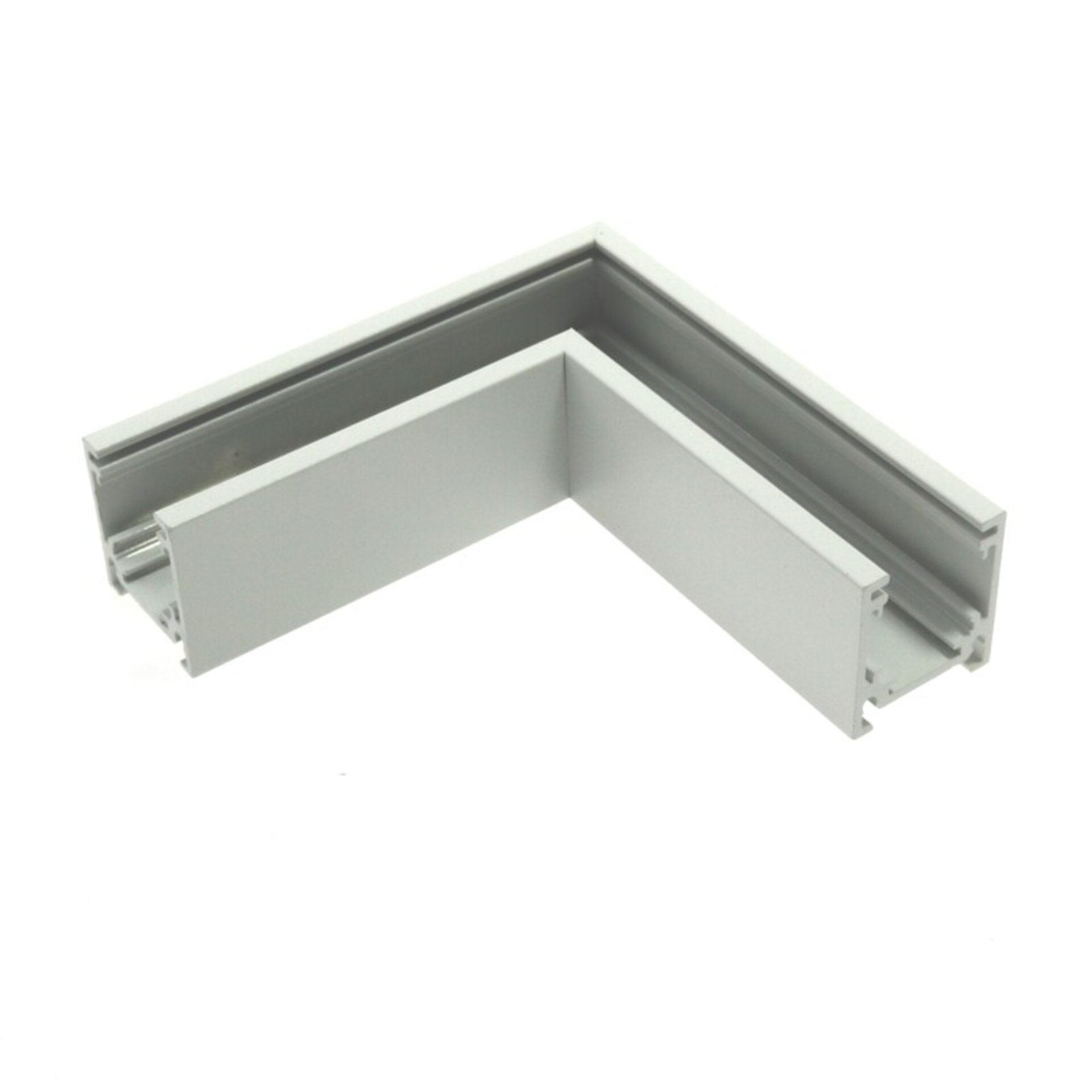 Union en L Horizontal para Carril magnético Serie 16mm  Blanco - 1