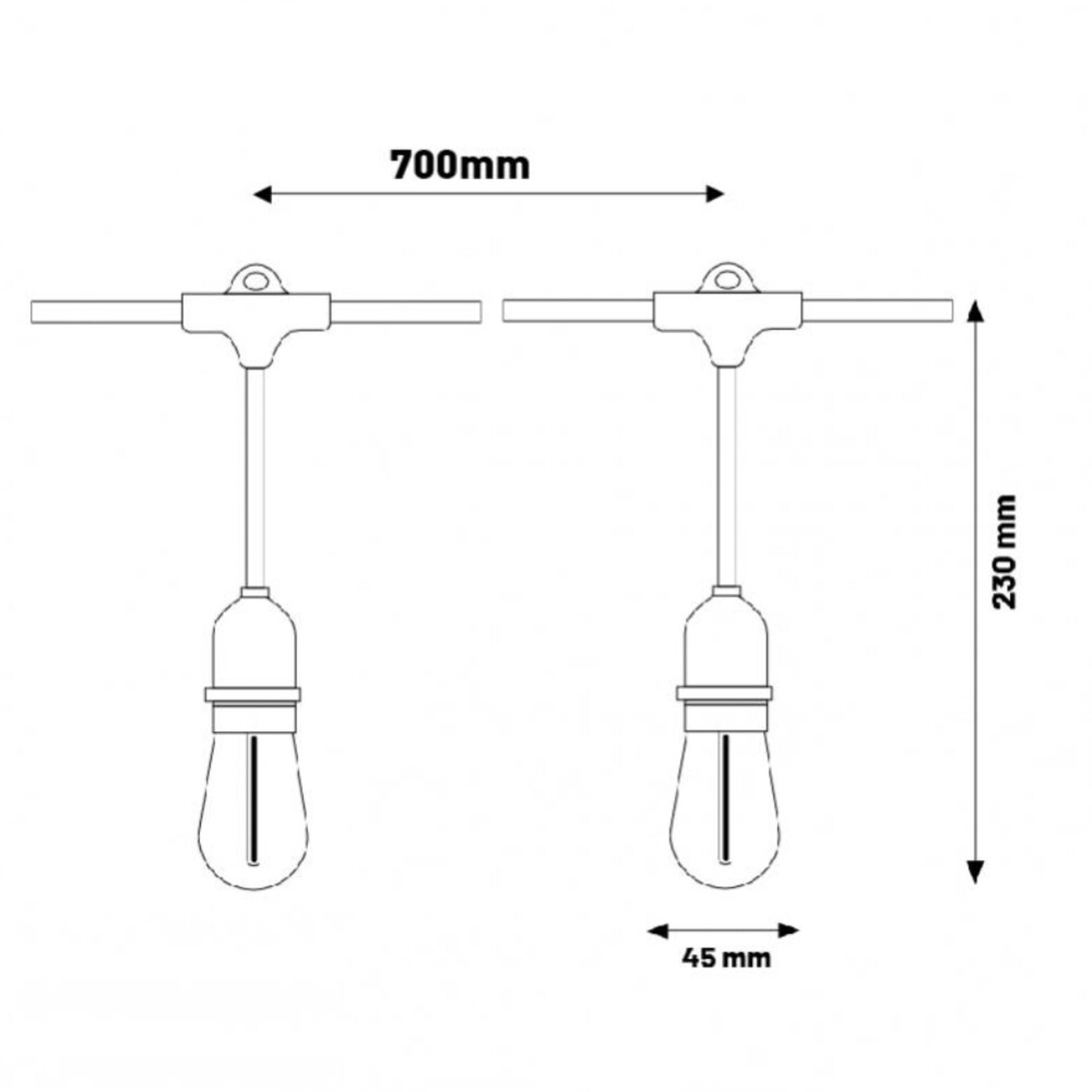 Guirnalda Led Solar 3W de 10 bombillas E27 Exterior IP65 - RGB - 2