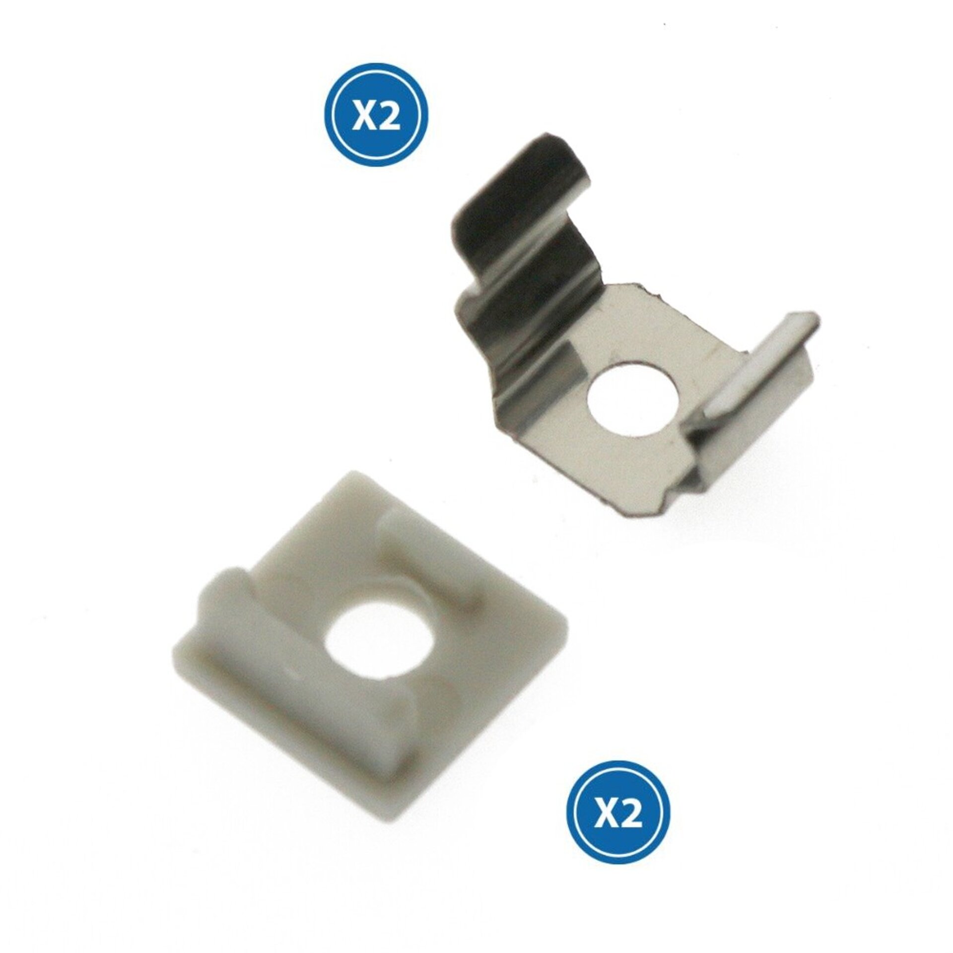 Pack 2 Tapones y 2 grapas para Perfil LM3743 - 1