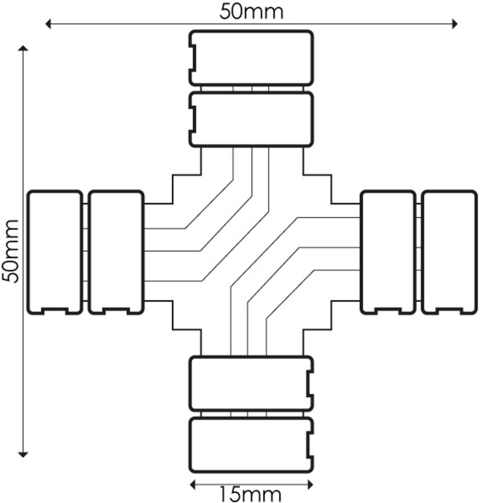Conector para Tira 10MM 12V/24V RGB Tipo X - 4