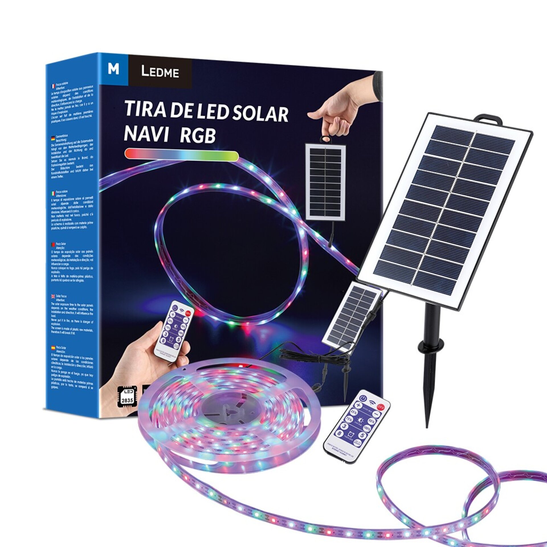 Pack Tira de Led Solar Smd2835 300L Multicolor - 5 Metros - 1