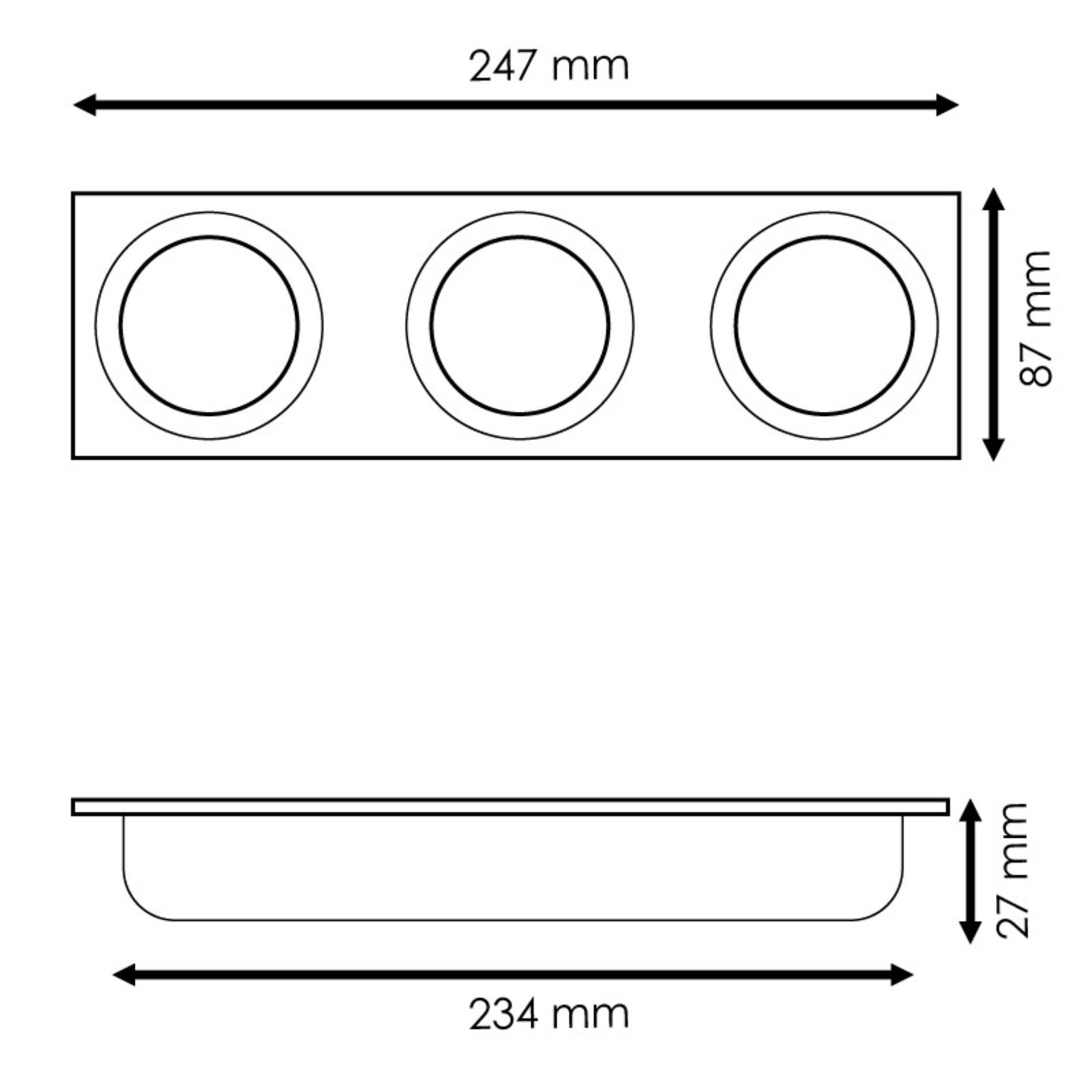 Aro Empotrable 3L para módulo Cobfix 10W - 2