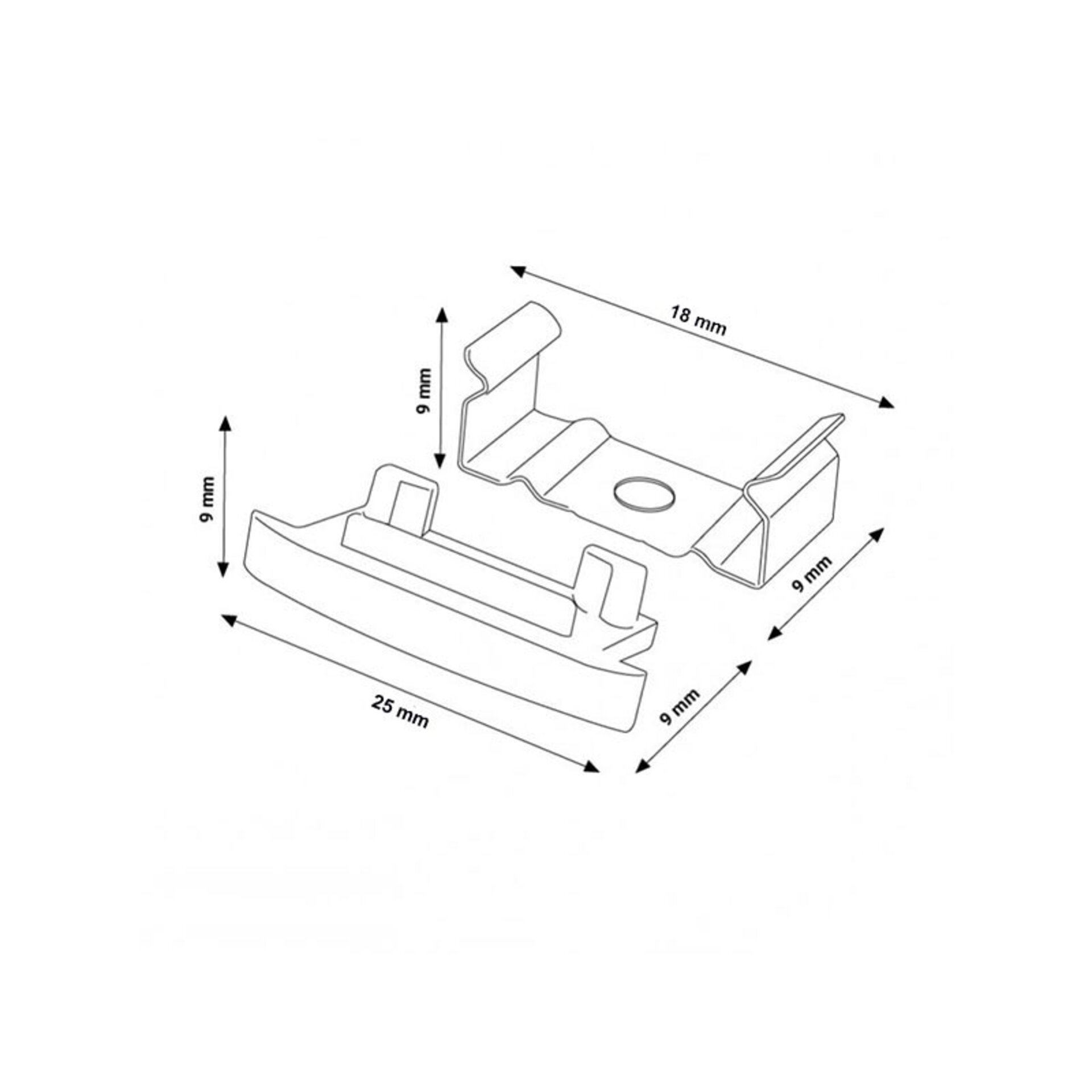 Pack 2 Tapones y 2 grapas para Perfil LM3705 - 2