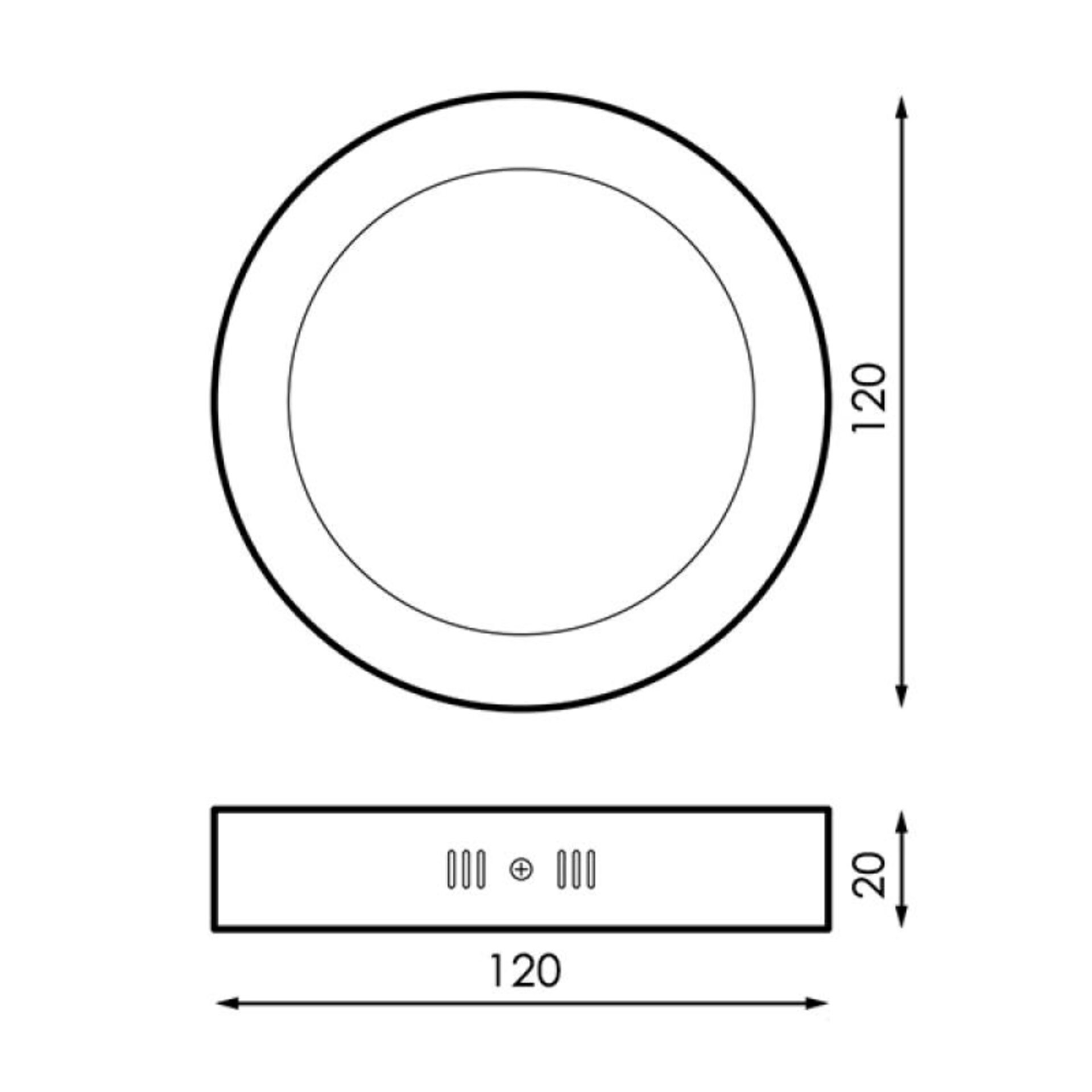 Panel de Superficie Níquel Circular 6W CCT - 2